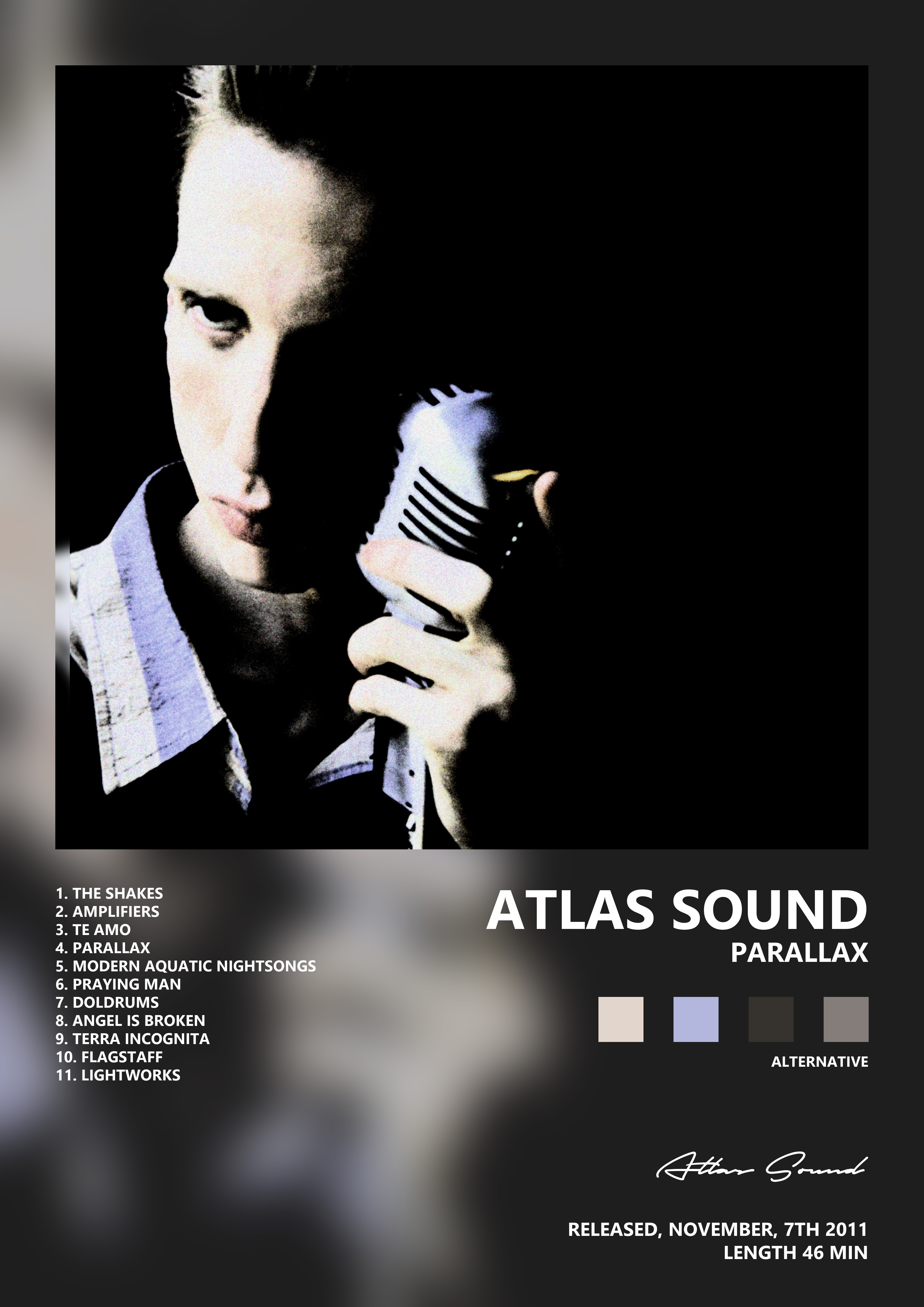 Music poster: Atlas Sound - Parallax