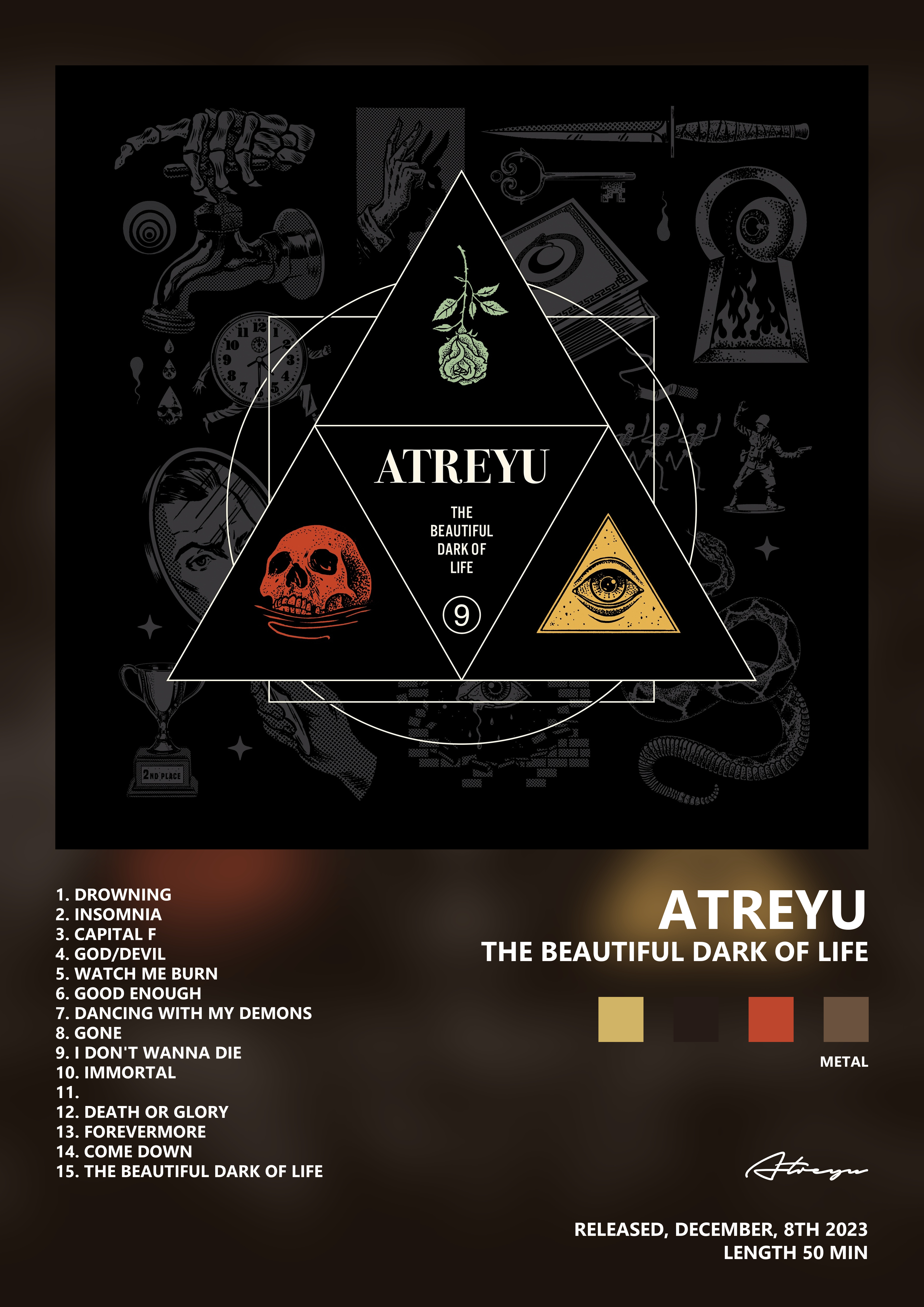 Music poster: Atreyu - The Beautiful Dark of Life