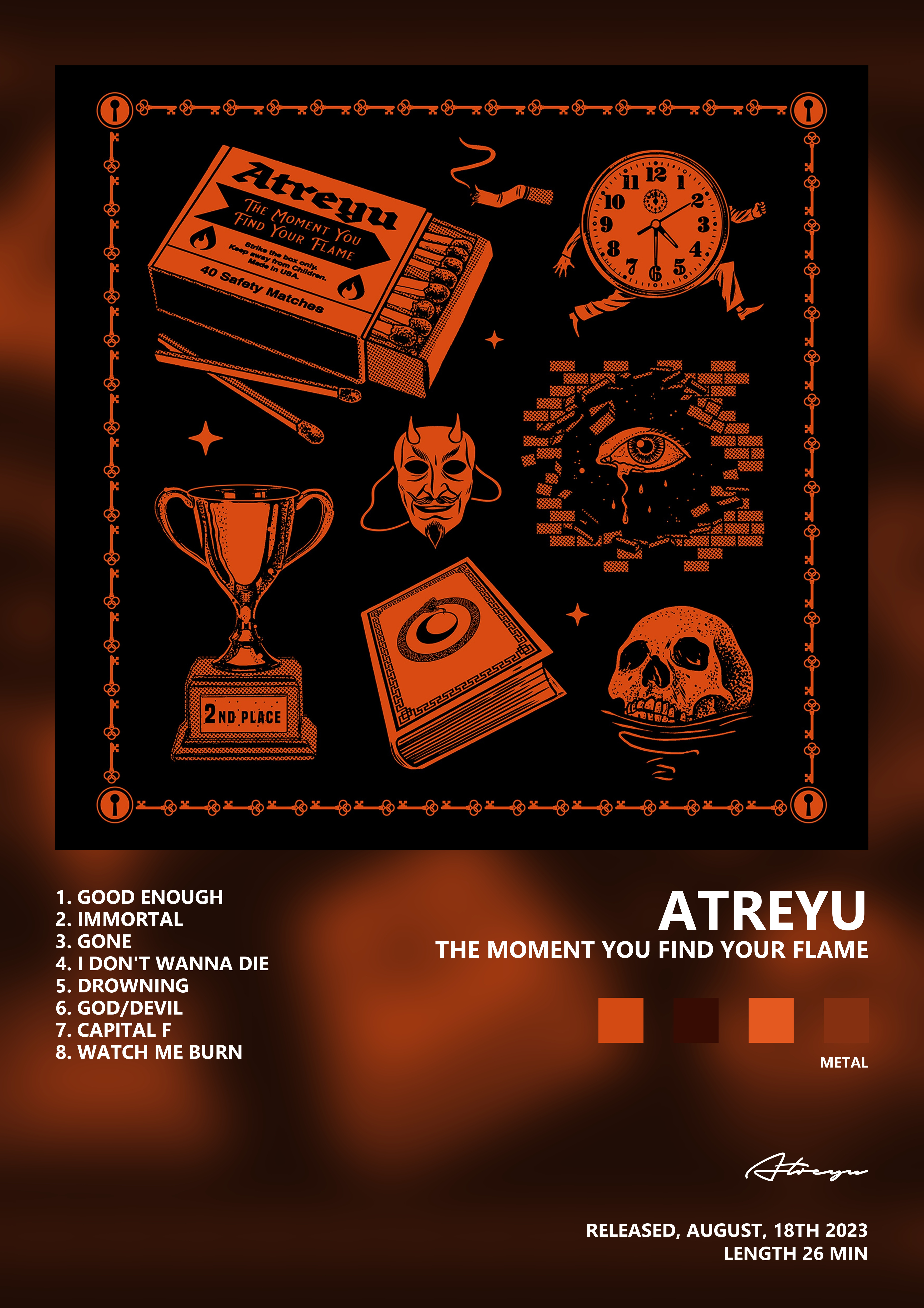 Music poster: Atreyu - The Moment You Find Your Flame