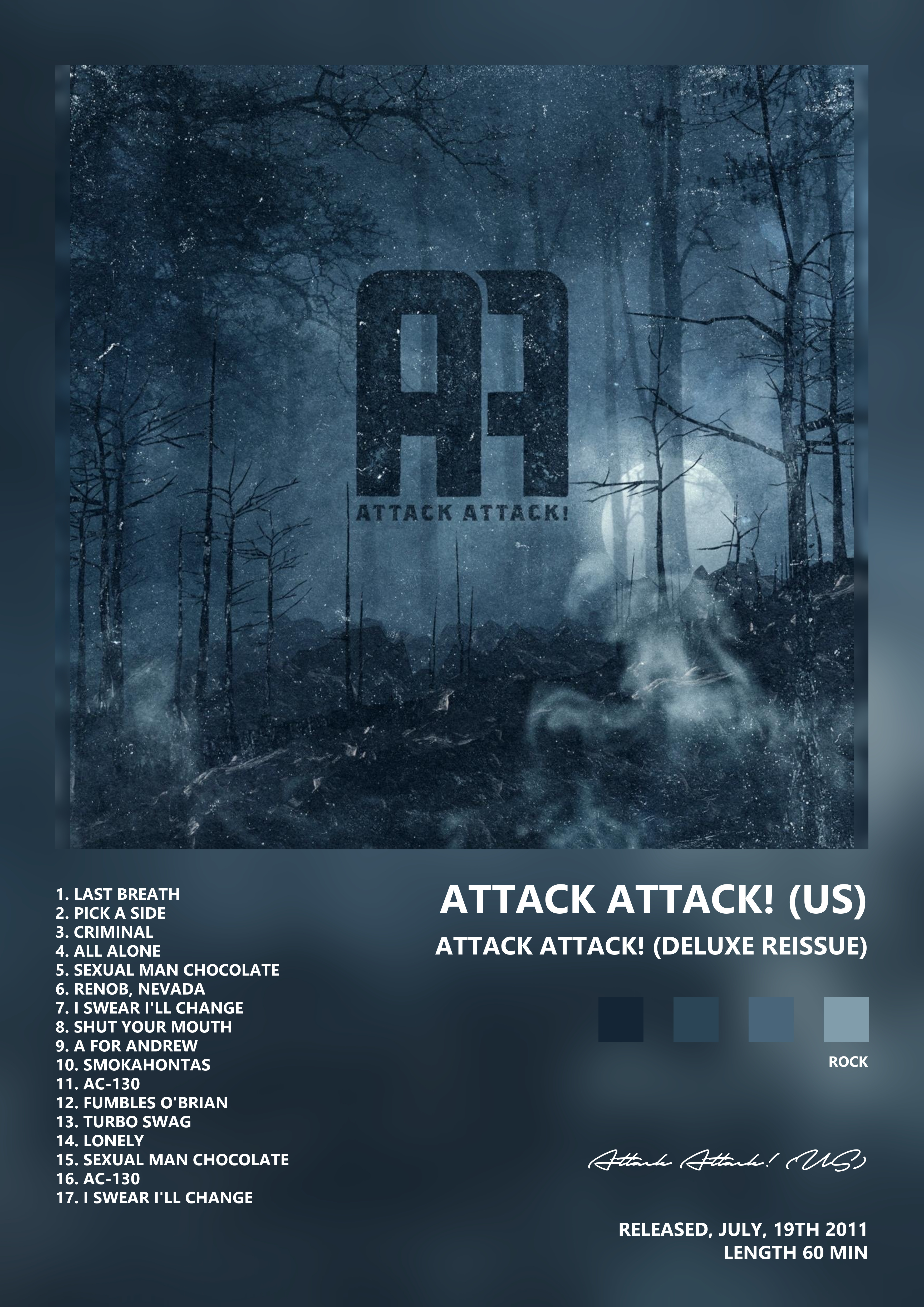 Music poster: Attack Attack US - Attack Attack Deluxe Reissue
