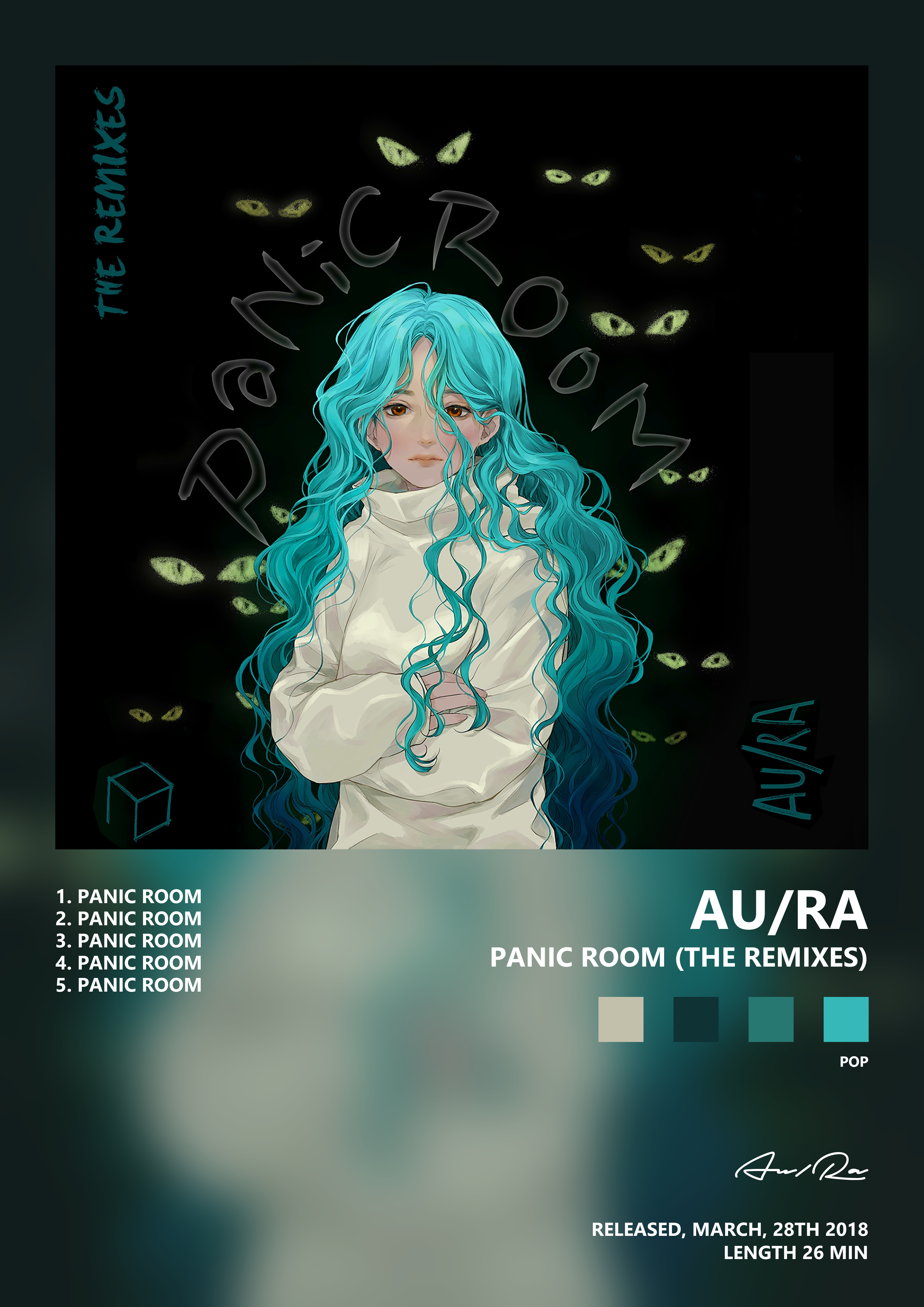 Music poster: AuRa - Panic Room The Remixes