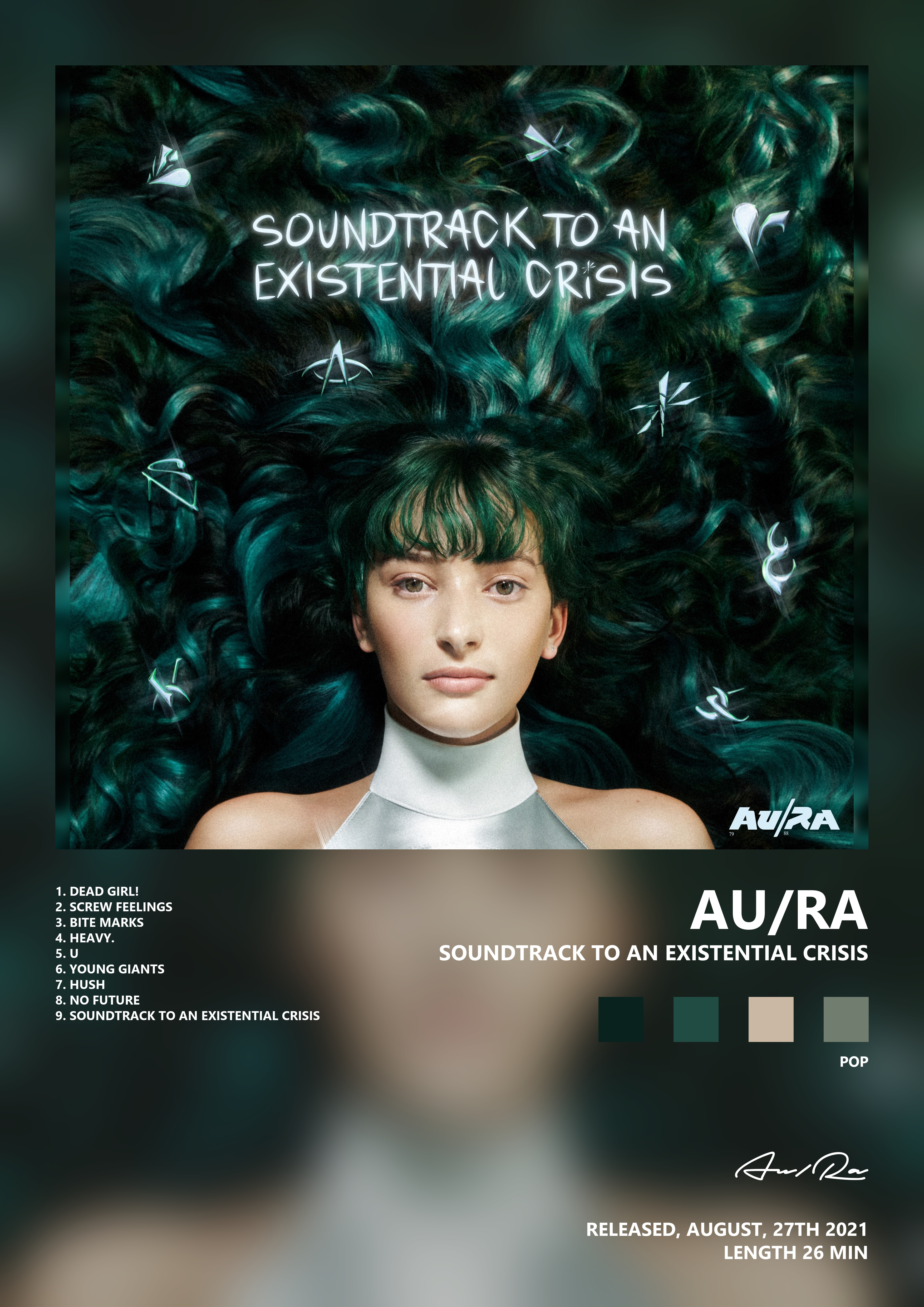 Music poster: AuRa - Soundtrack to an Existential Crisis