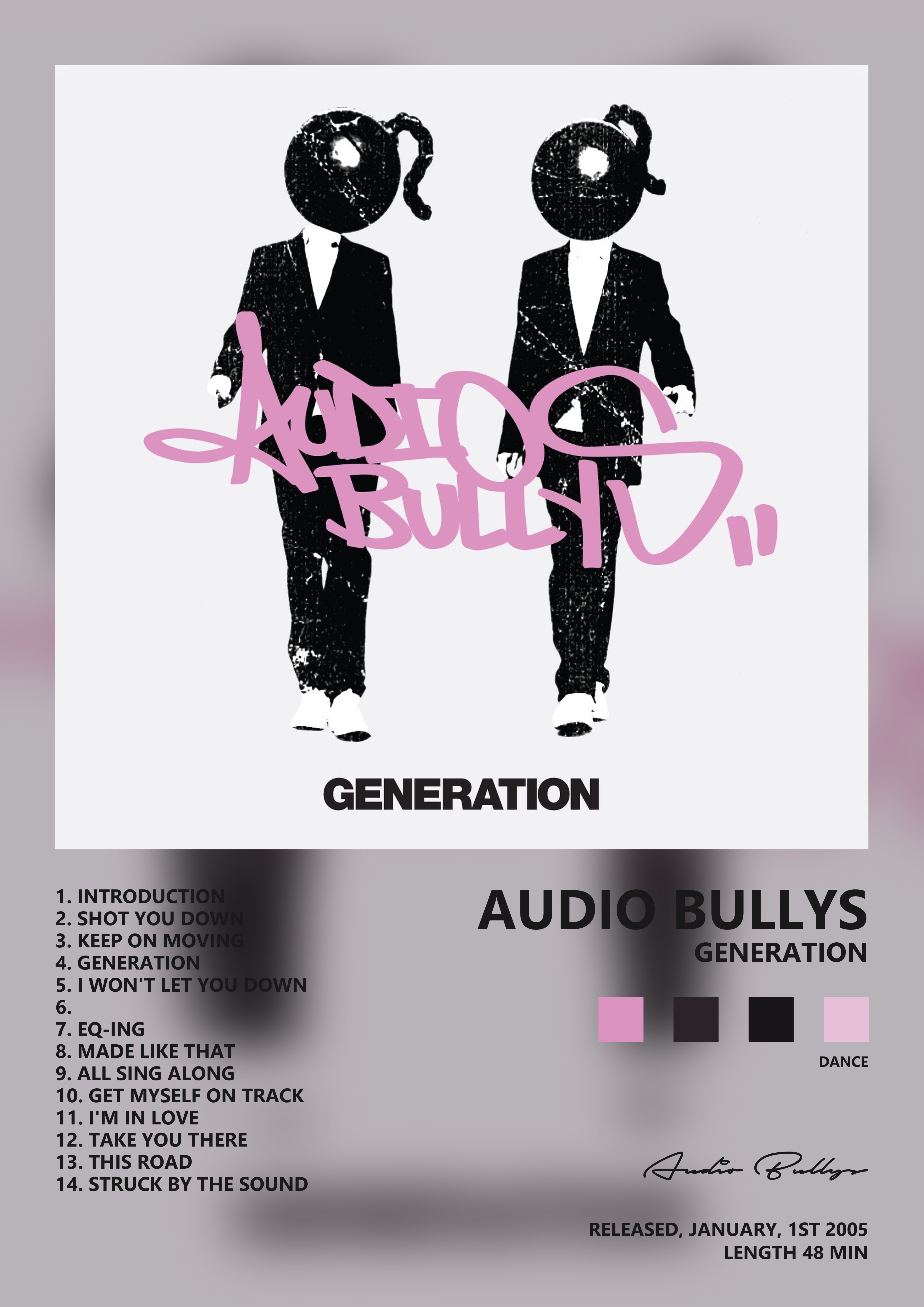 Music poster: Audio Bullys - Generation
