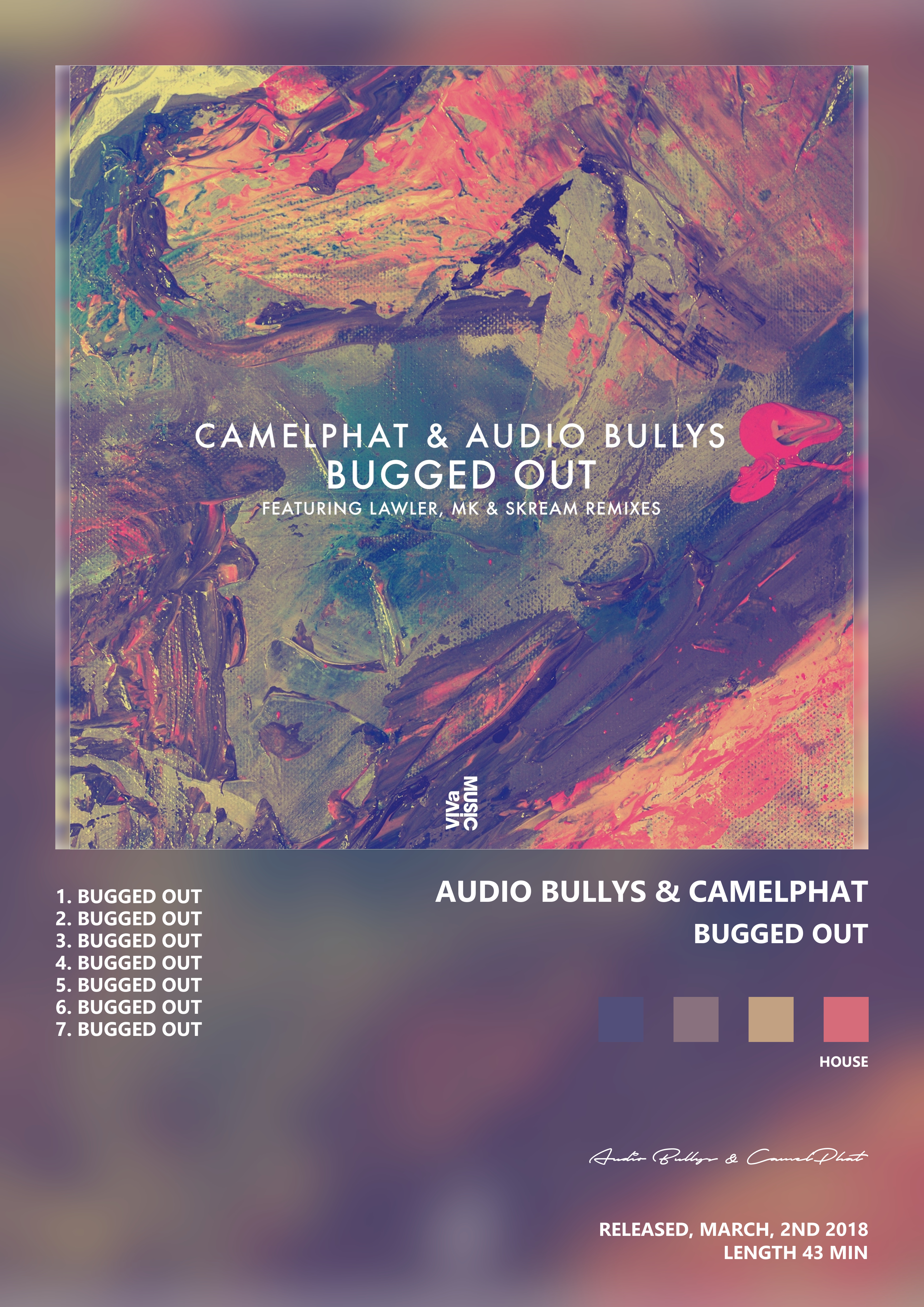 Music poster: Audio Bullys CamelPhat - Bugged Out
