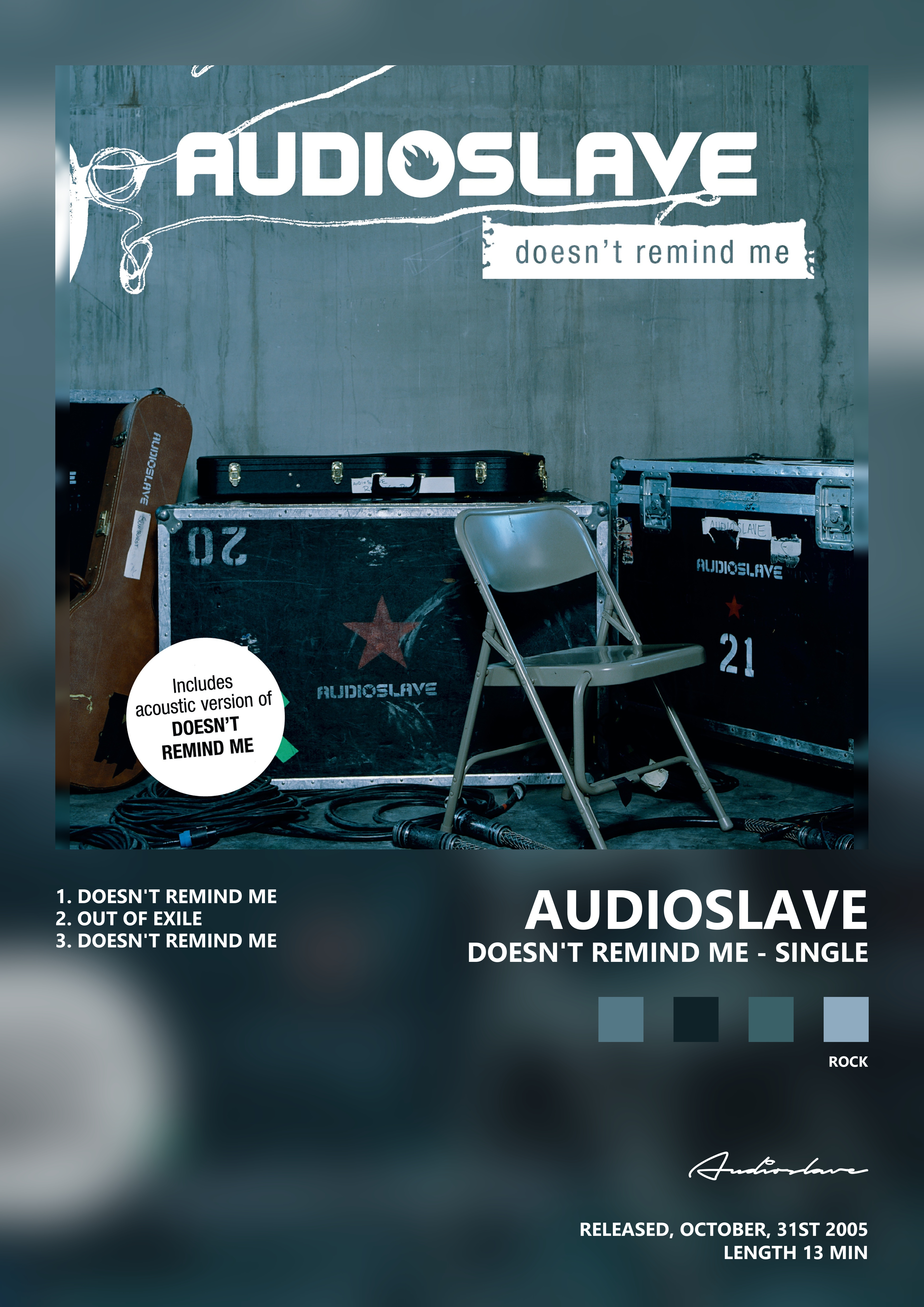 Music poster: Audioslave - Doesnt Remind Me - Single