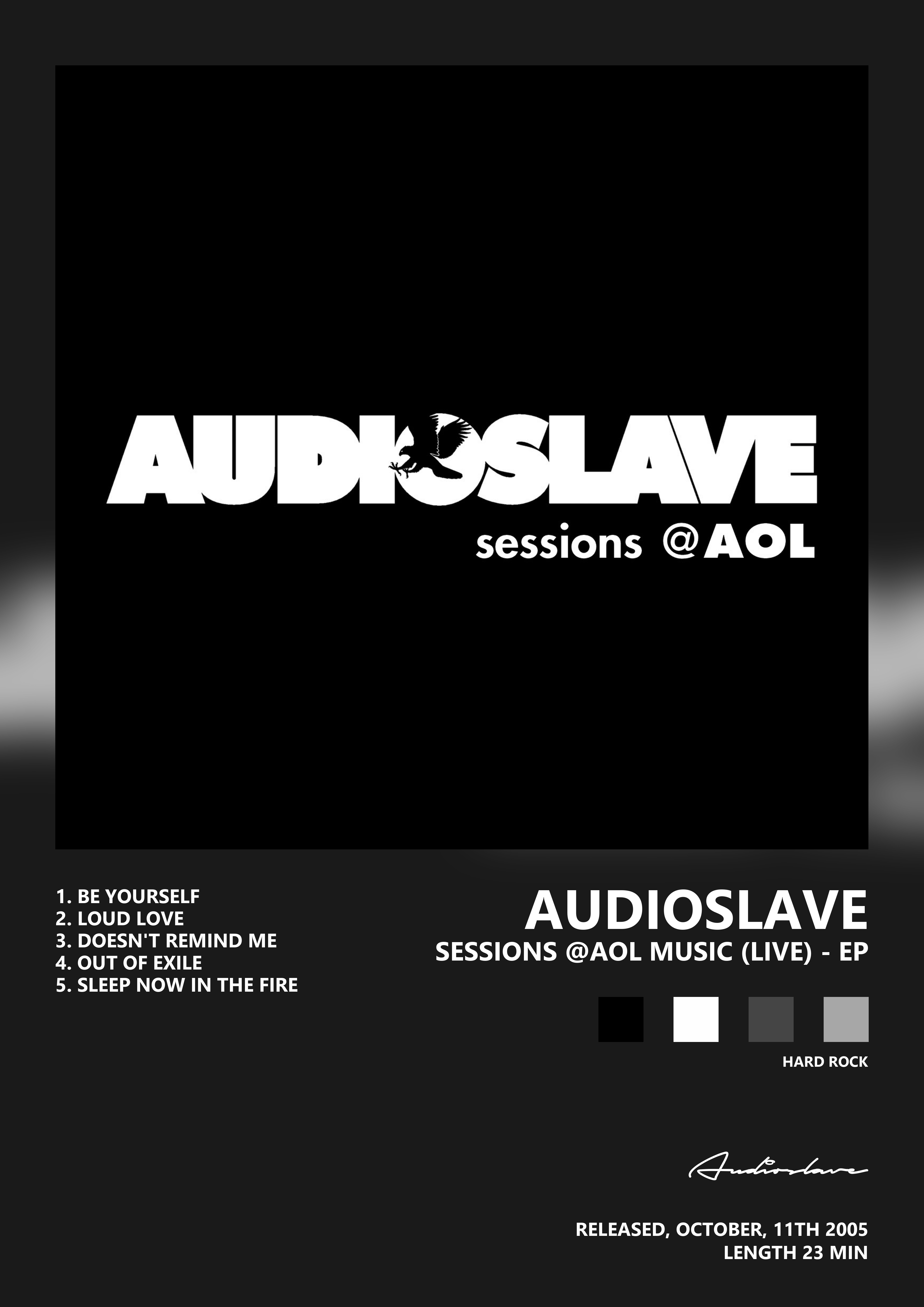 Music poster: Audioslave - Sessions AOL Music Live - EP