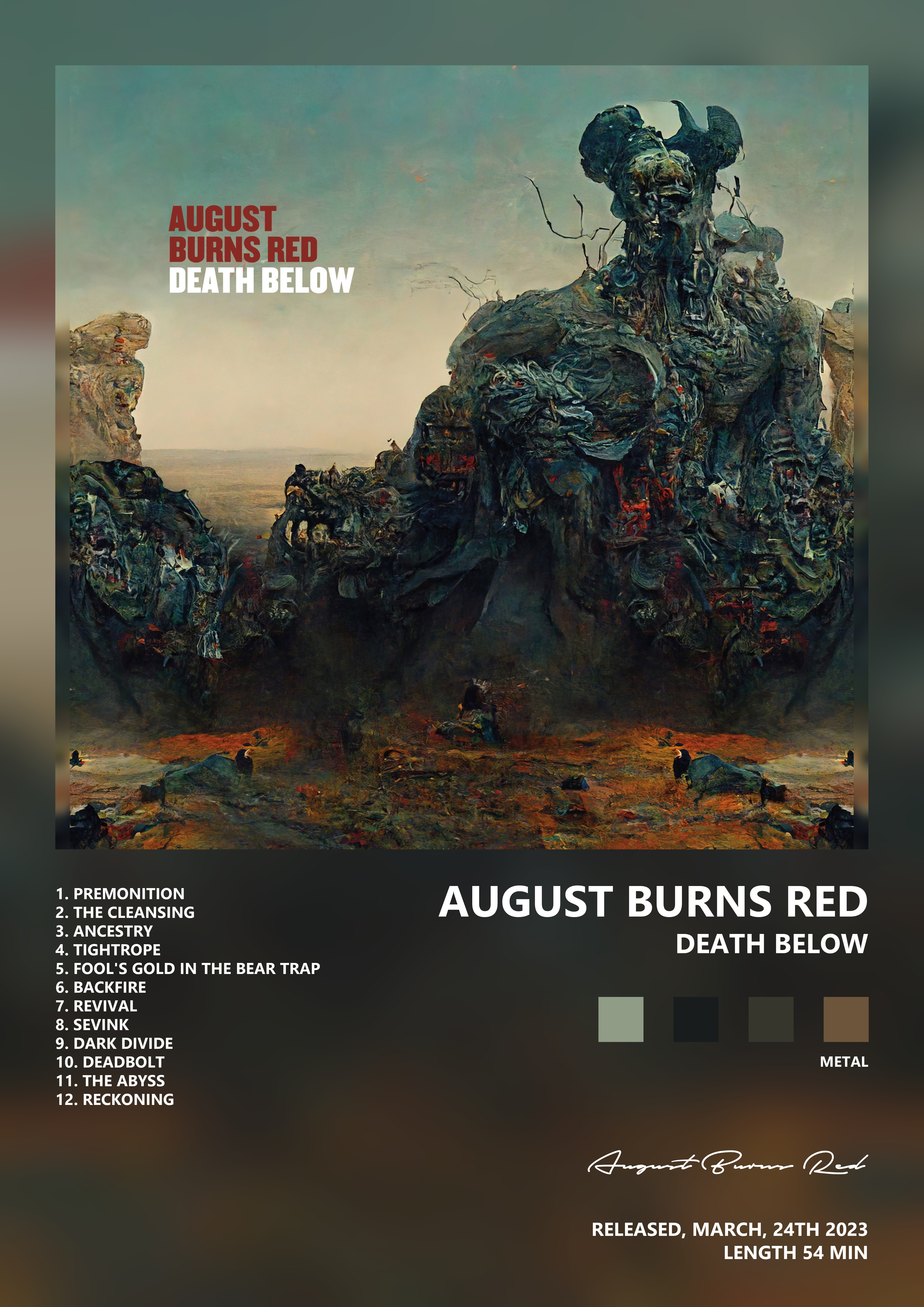 Music poster: August Burns Red - Death Below