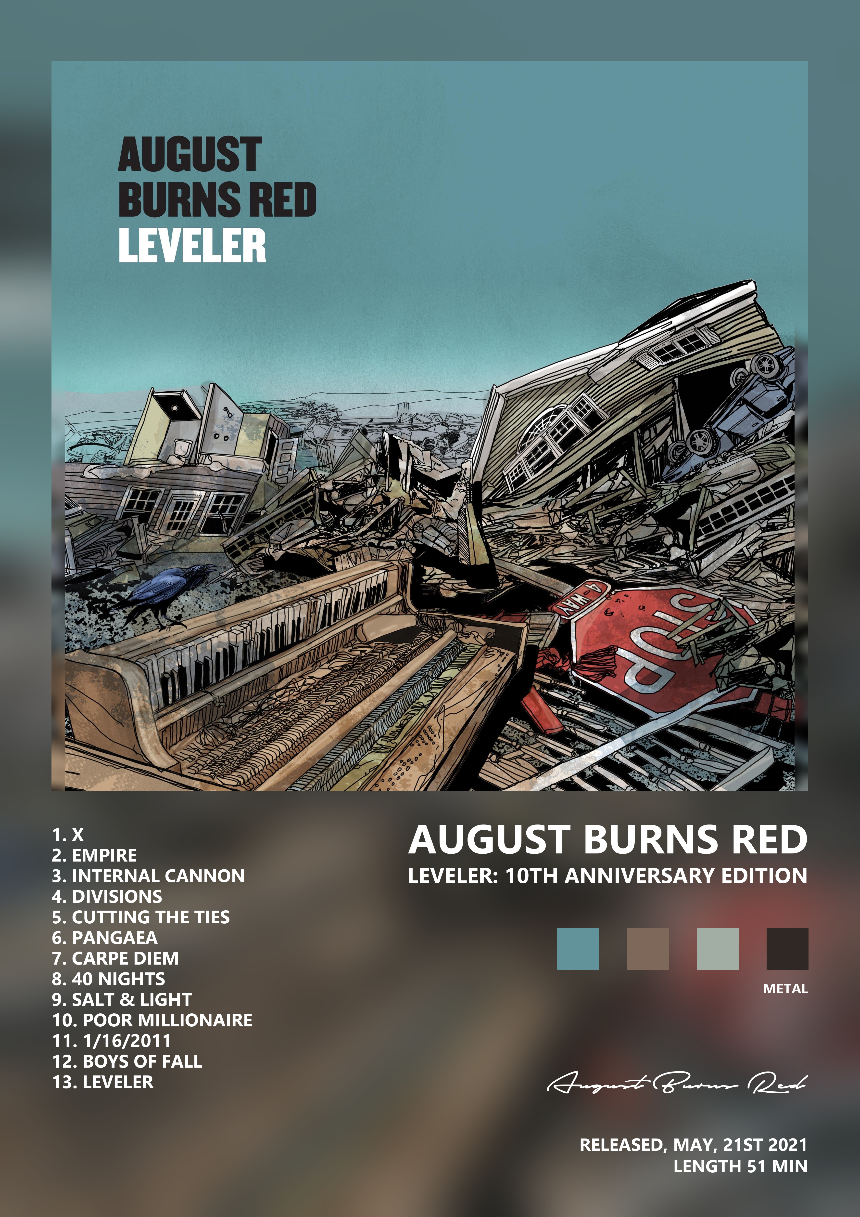 Music poster: August Burns Red - Leveler 10th Anniversary Edition