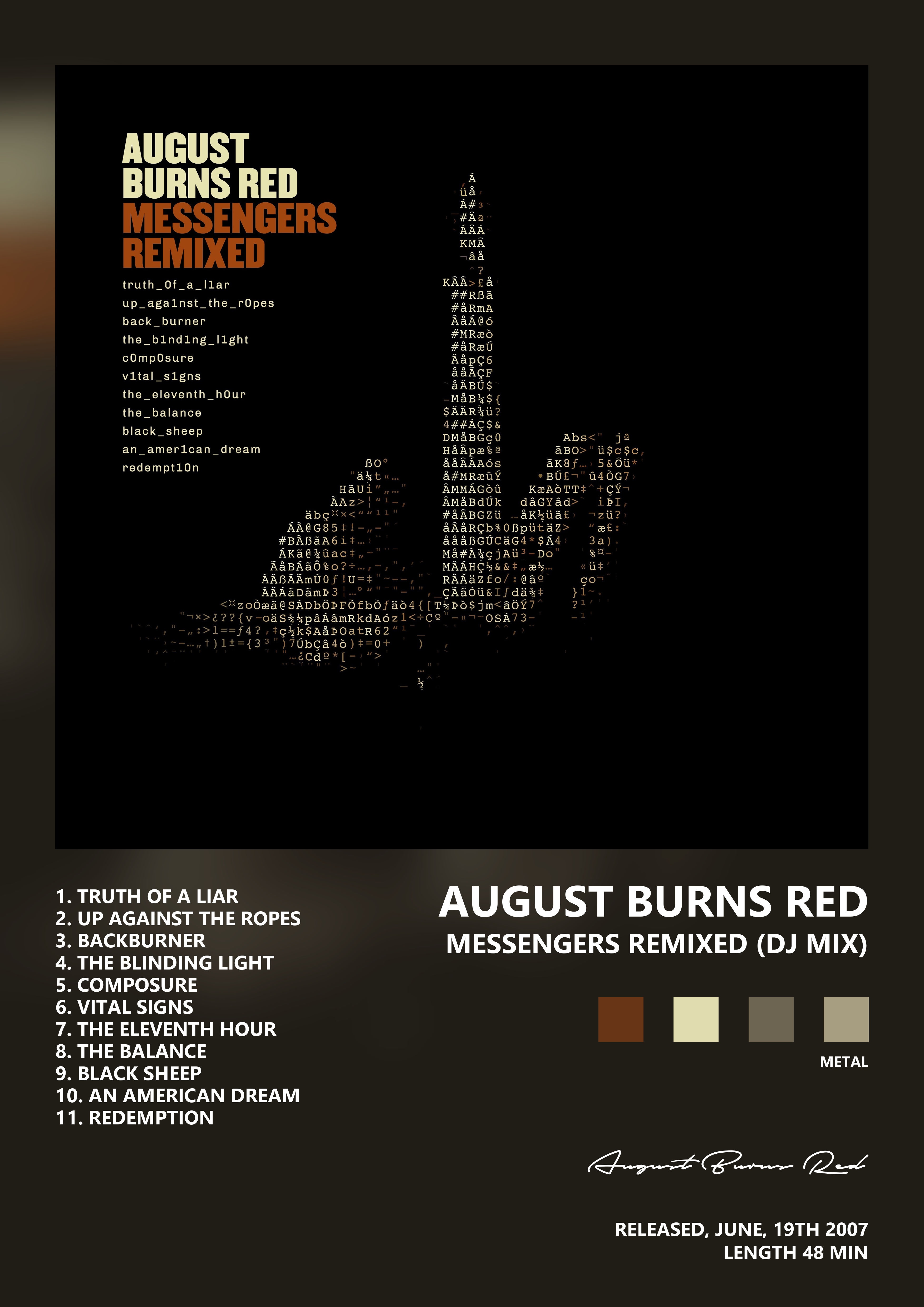 Music poster: August Burns Red - Messengers Remixed DJ Mix