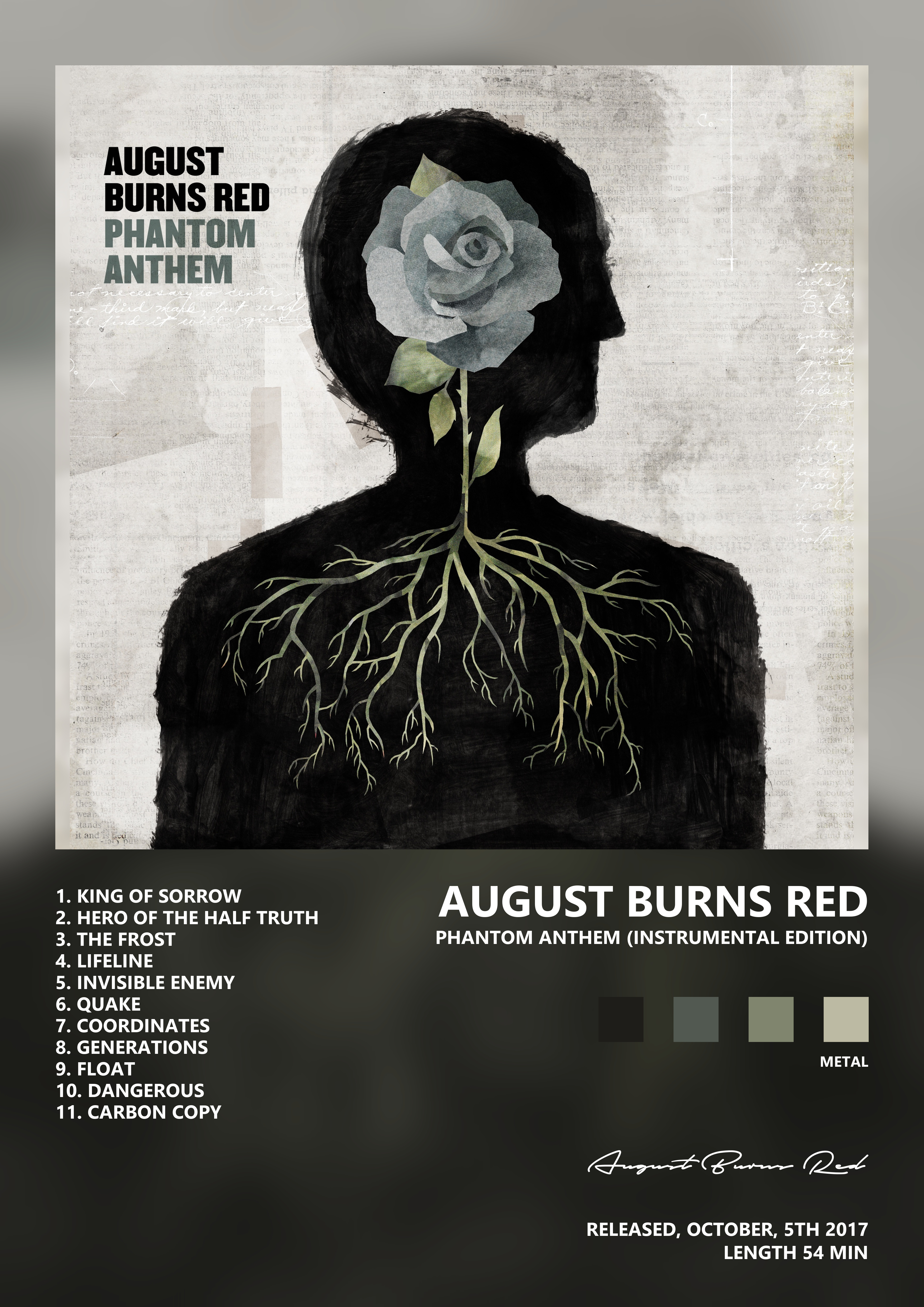Music poster: August Burns Red - Phantom Anthem Instrumental Edition