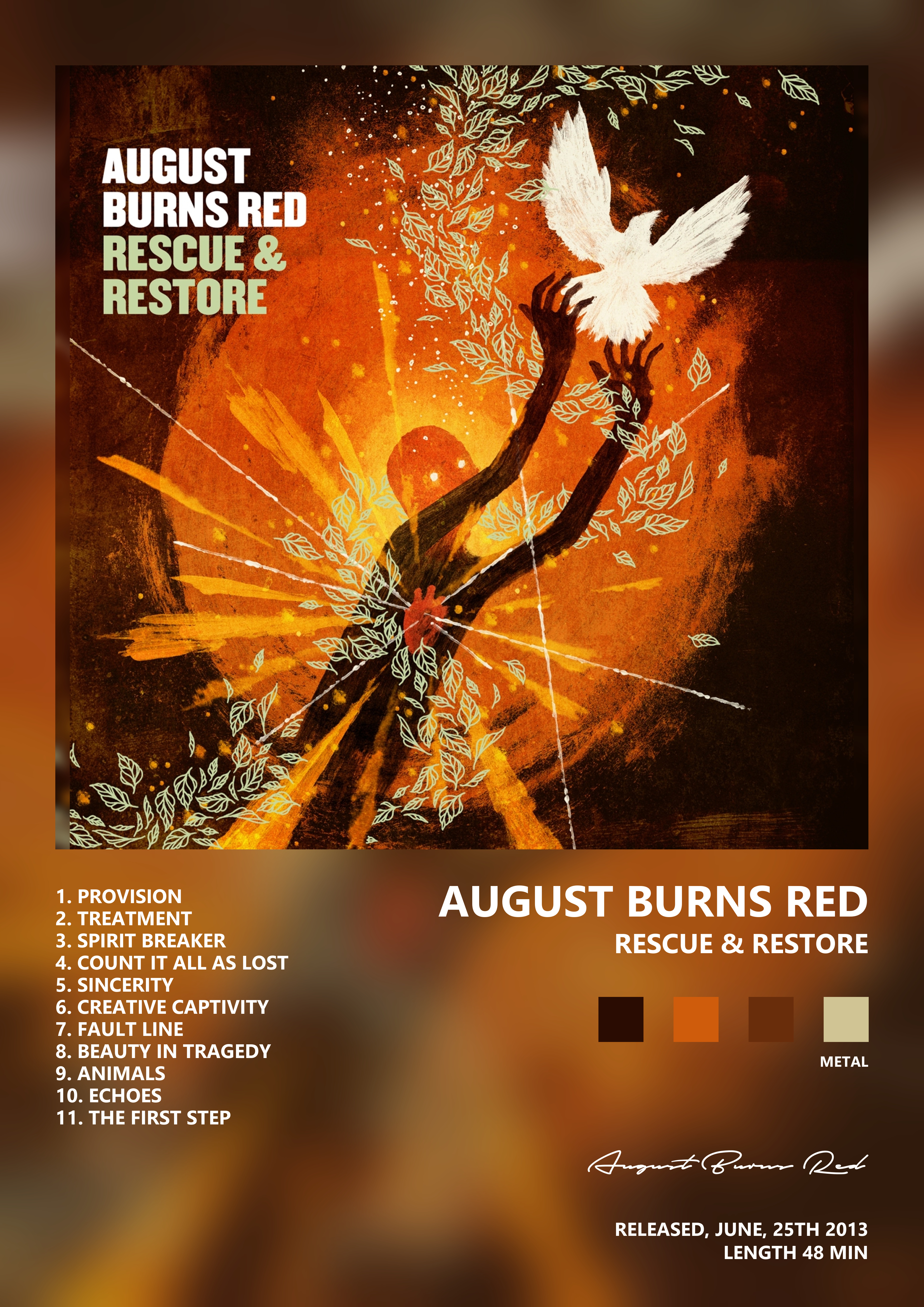 Music poster: August Burns Red - Rescue Restore
