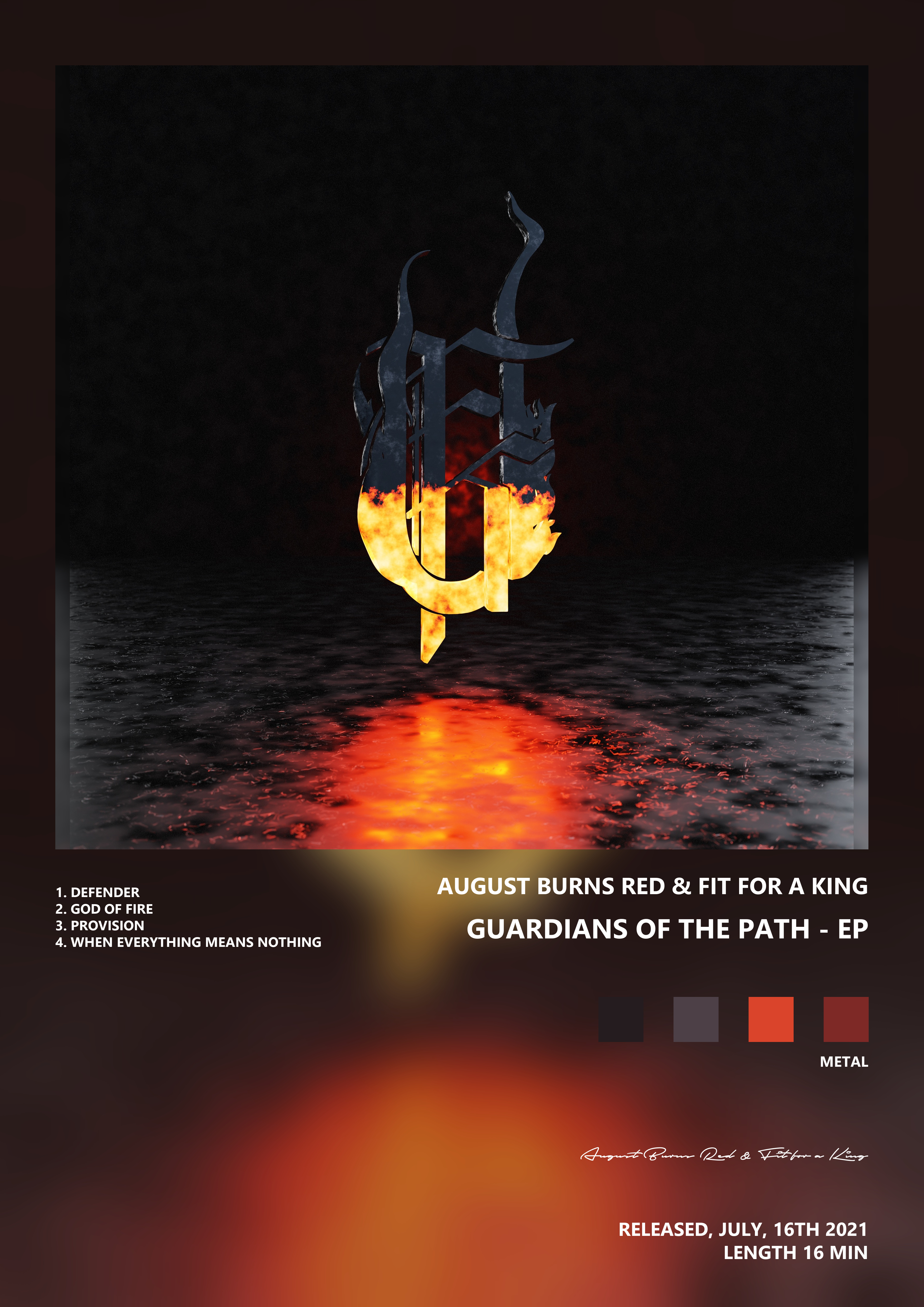 Music poster: August Burns Red Fit for a King - Guardians of the Path - EP