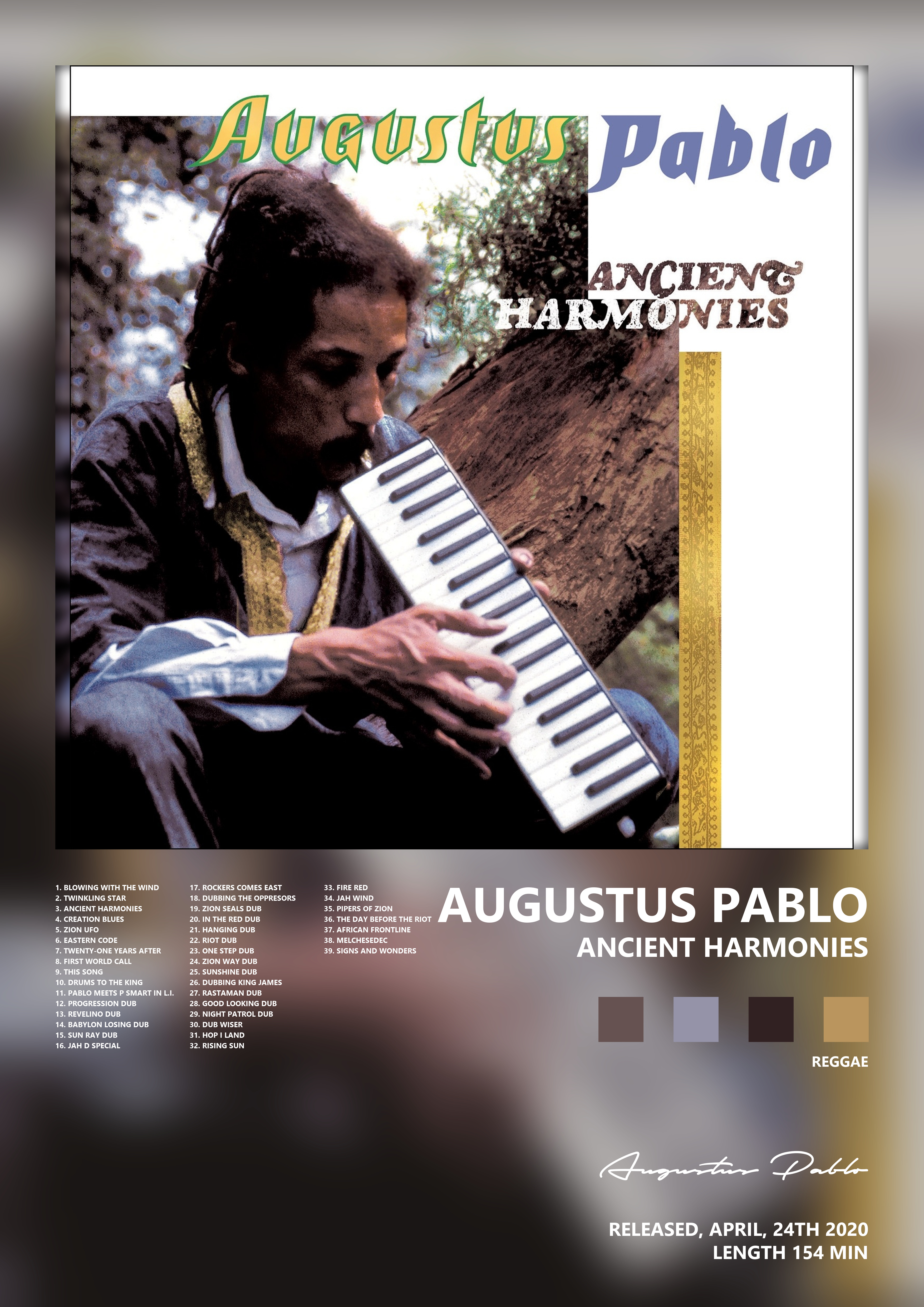 Music poster: Augustus Pablo - Ancient Harmonies