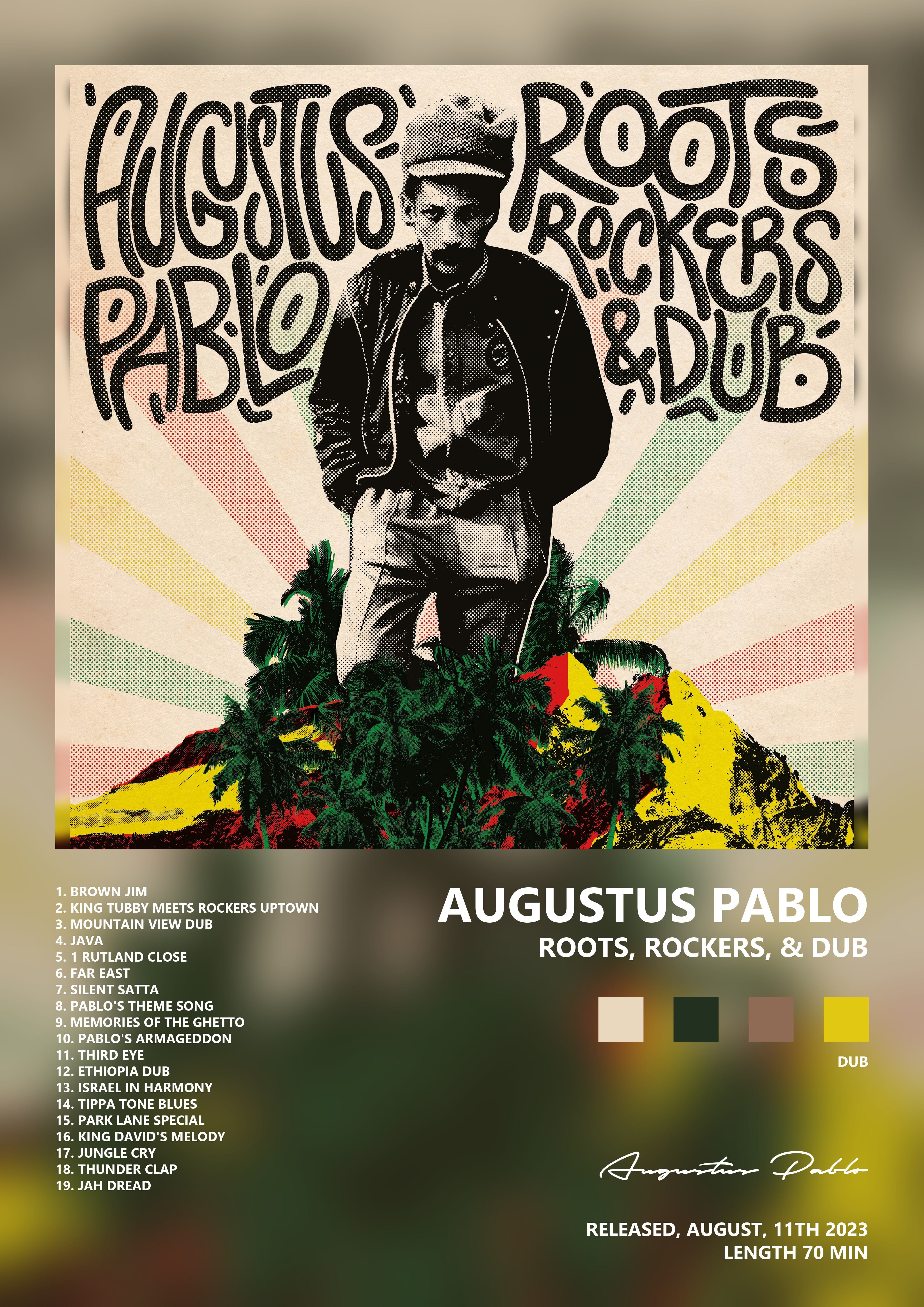 Music poster: Augustus Pablo - Roots Rockers Dub