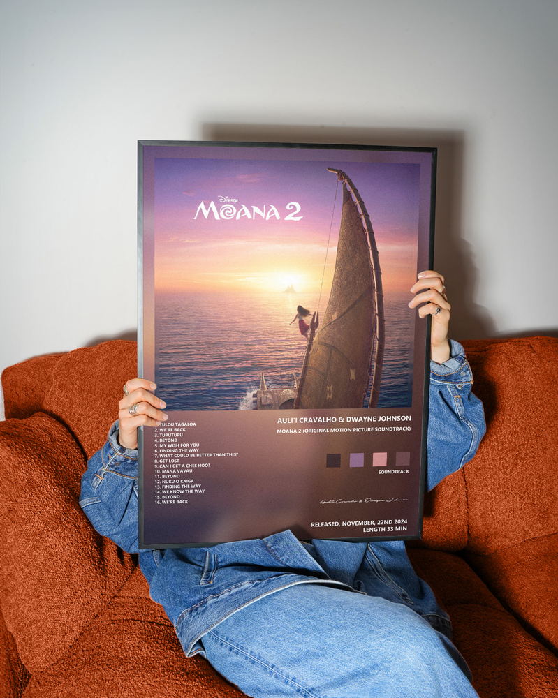 Music poster: Aulii Cravalho Dwayne Johnson - Moana 2 Original Motion Picture Soundtrack