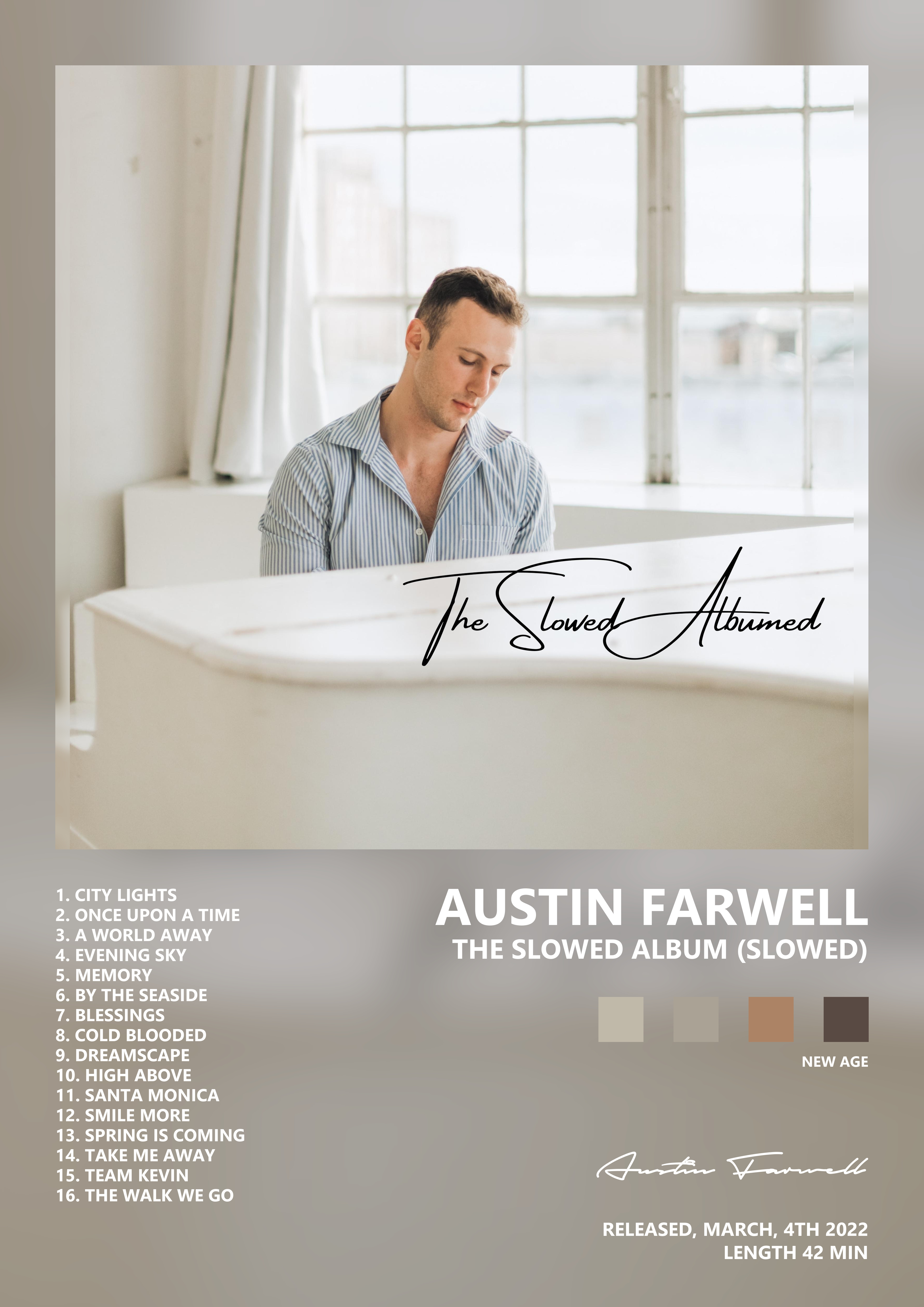 Music poster: Austin Farwell - The Slowed Album Slowed