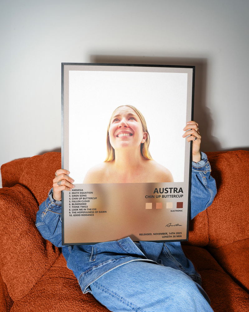 Music poster: Austra - Chin up Buttercup