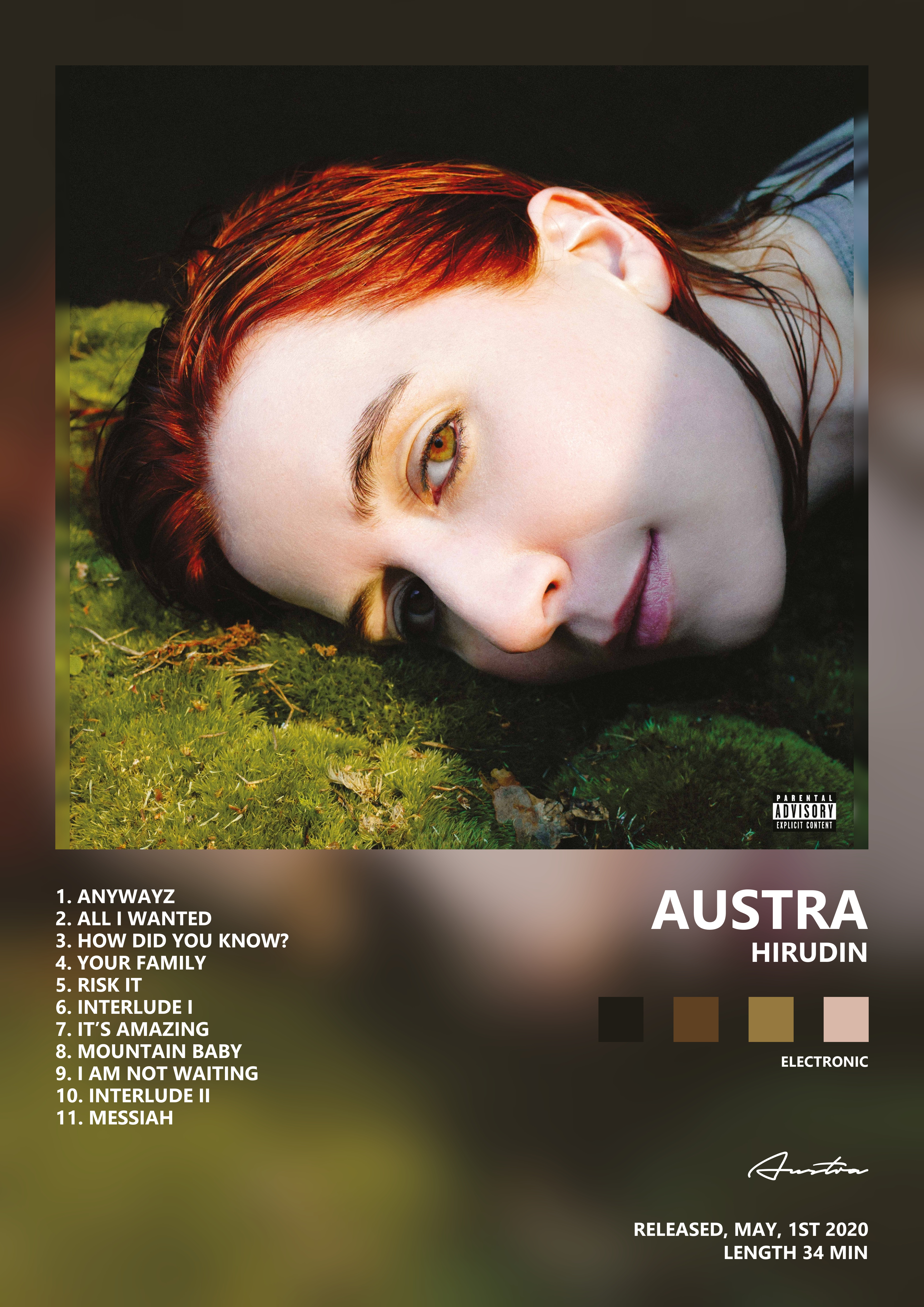 Music poster: Austra - HiRUDiN