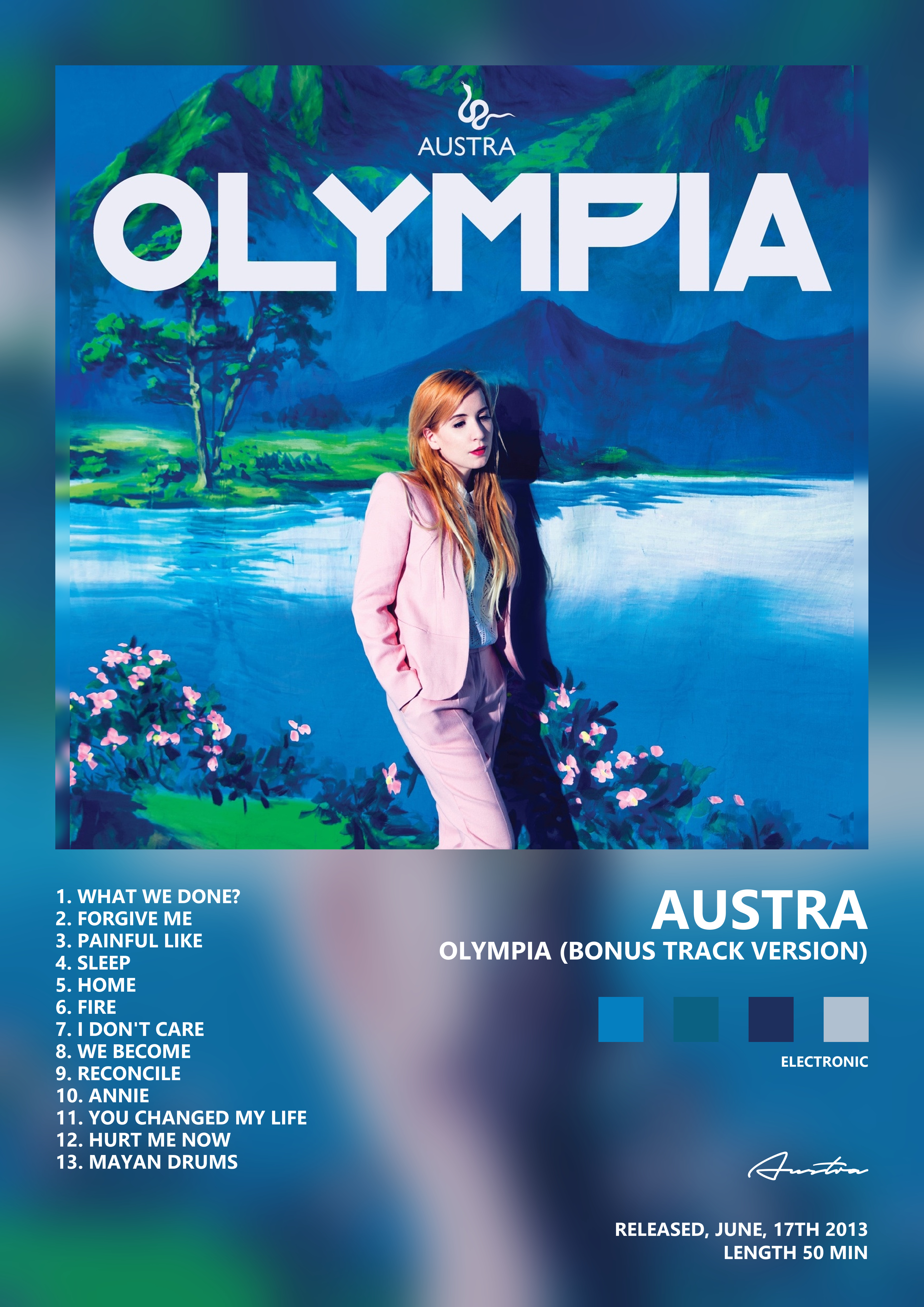 Music poster: Austra - Olympia Bonus Track Version