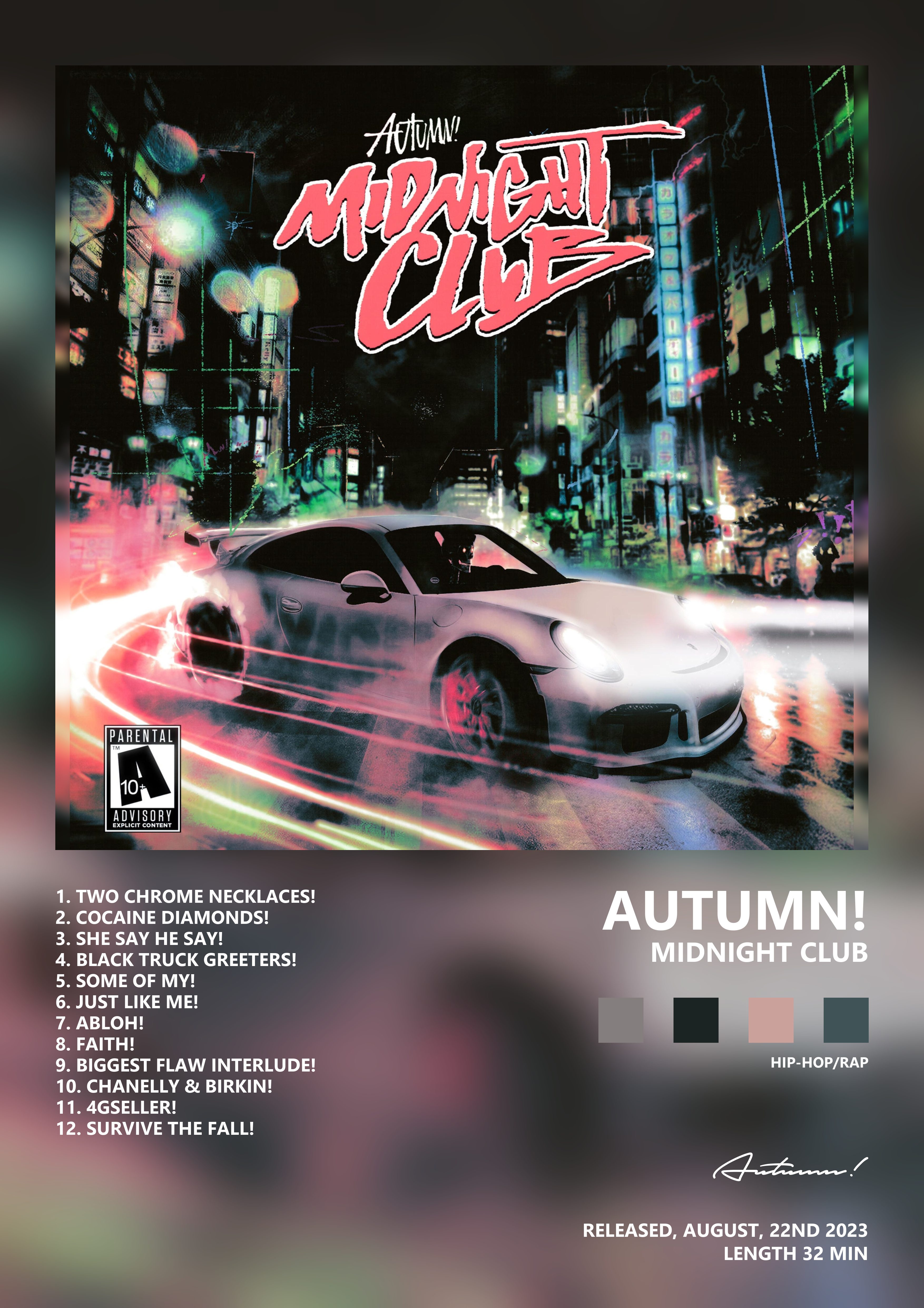 Music poster: Autumn - Midnight Club