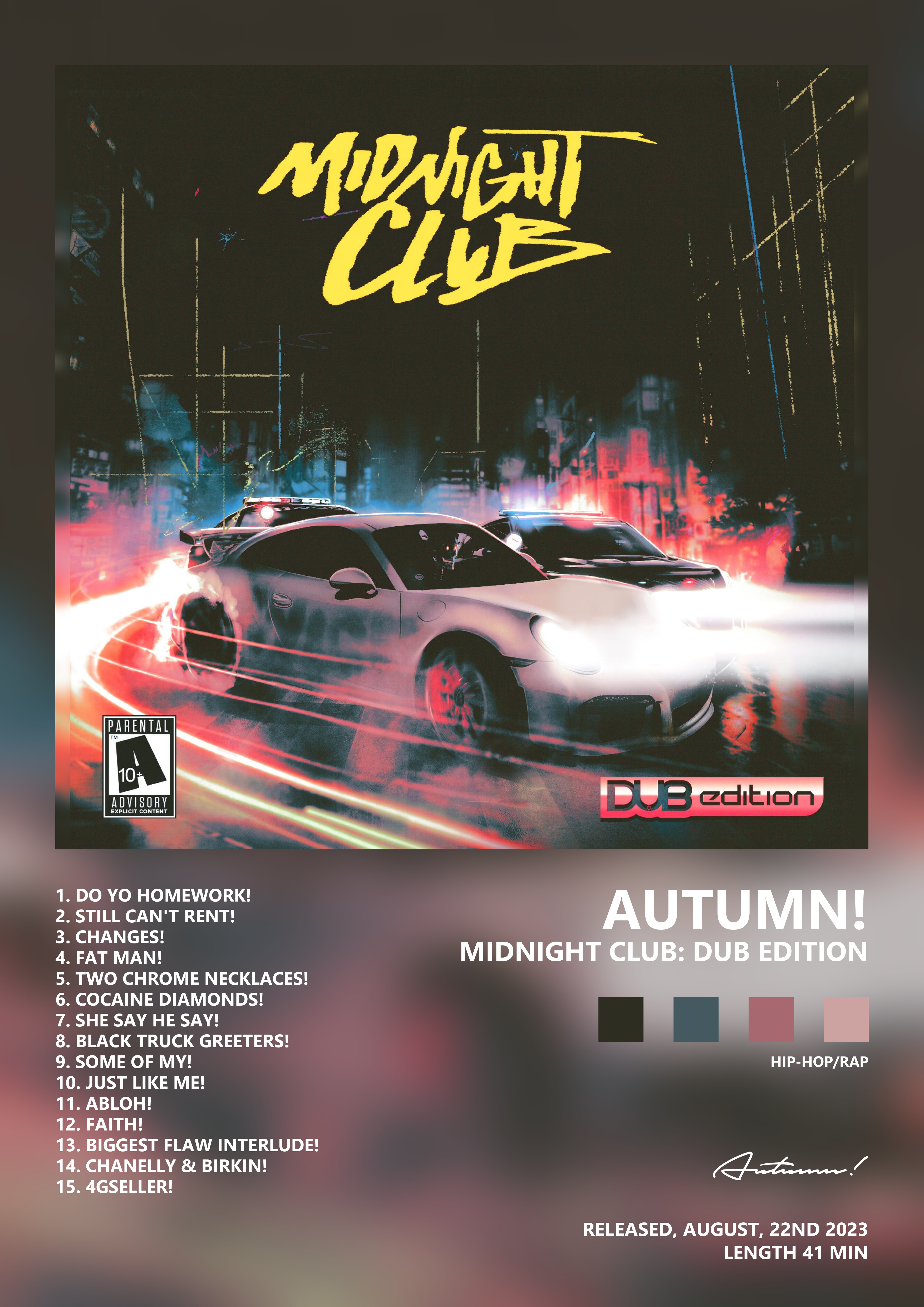 Music poster: Autumn - Midnight Club Dub Edition