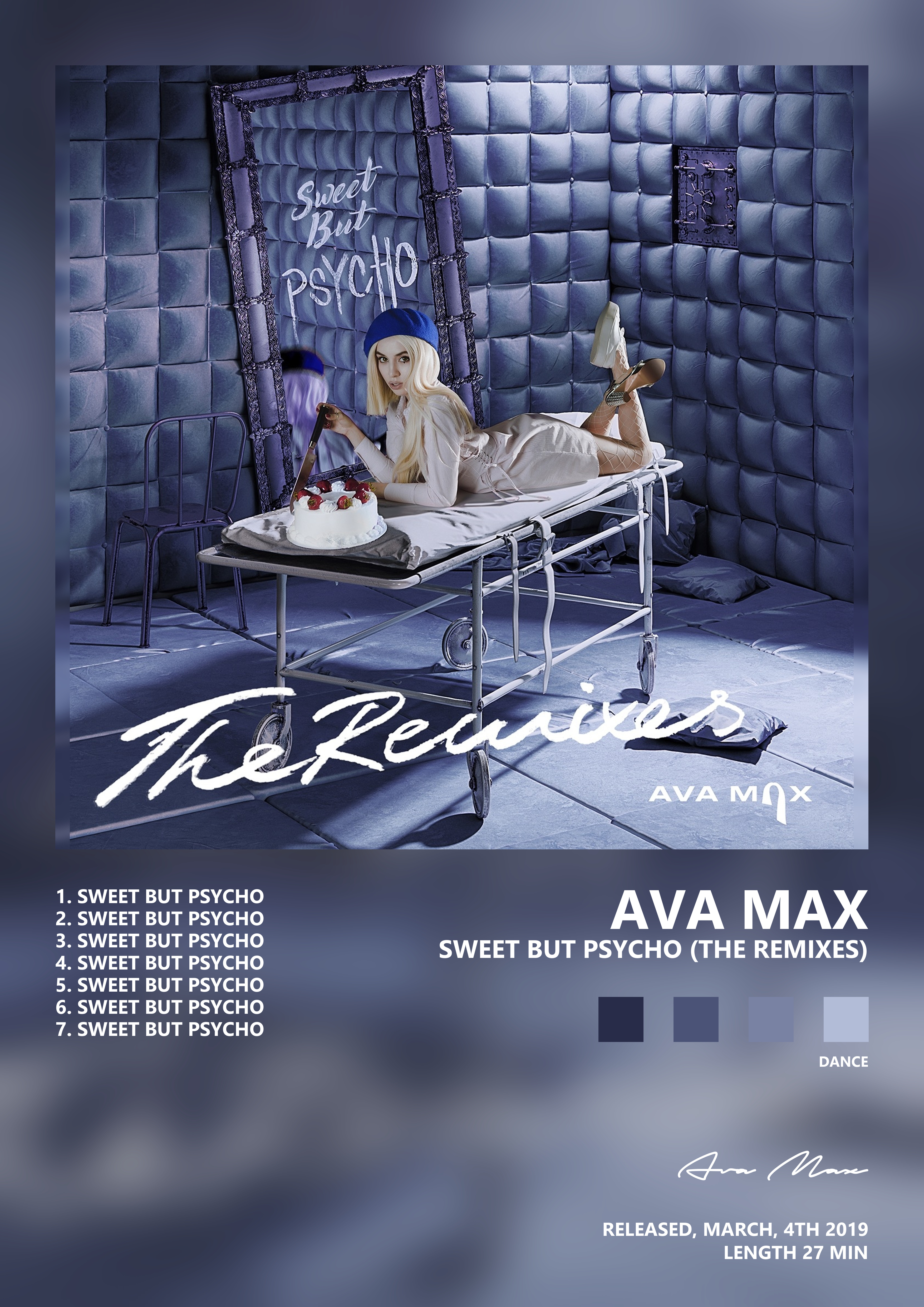 Music poster: Ava Max - Sweet but Psycho The Remixes