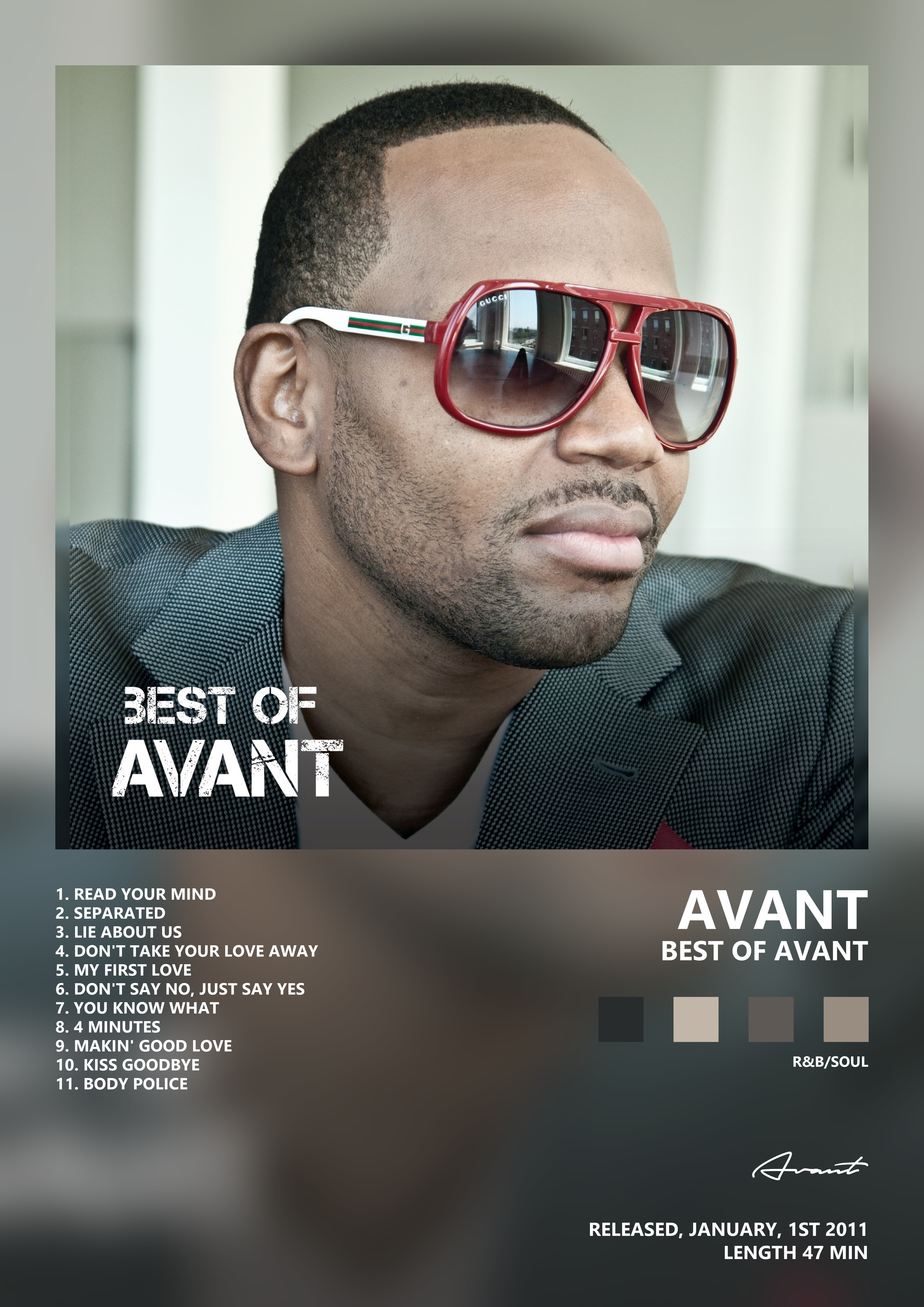 Music poster: Avant - Best of Avant