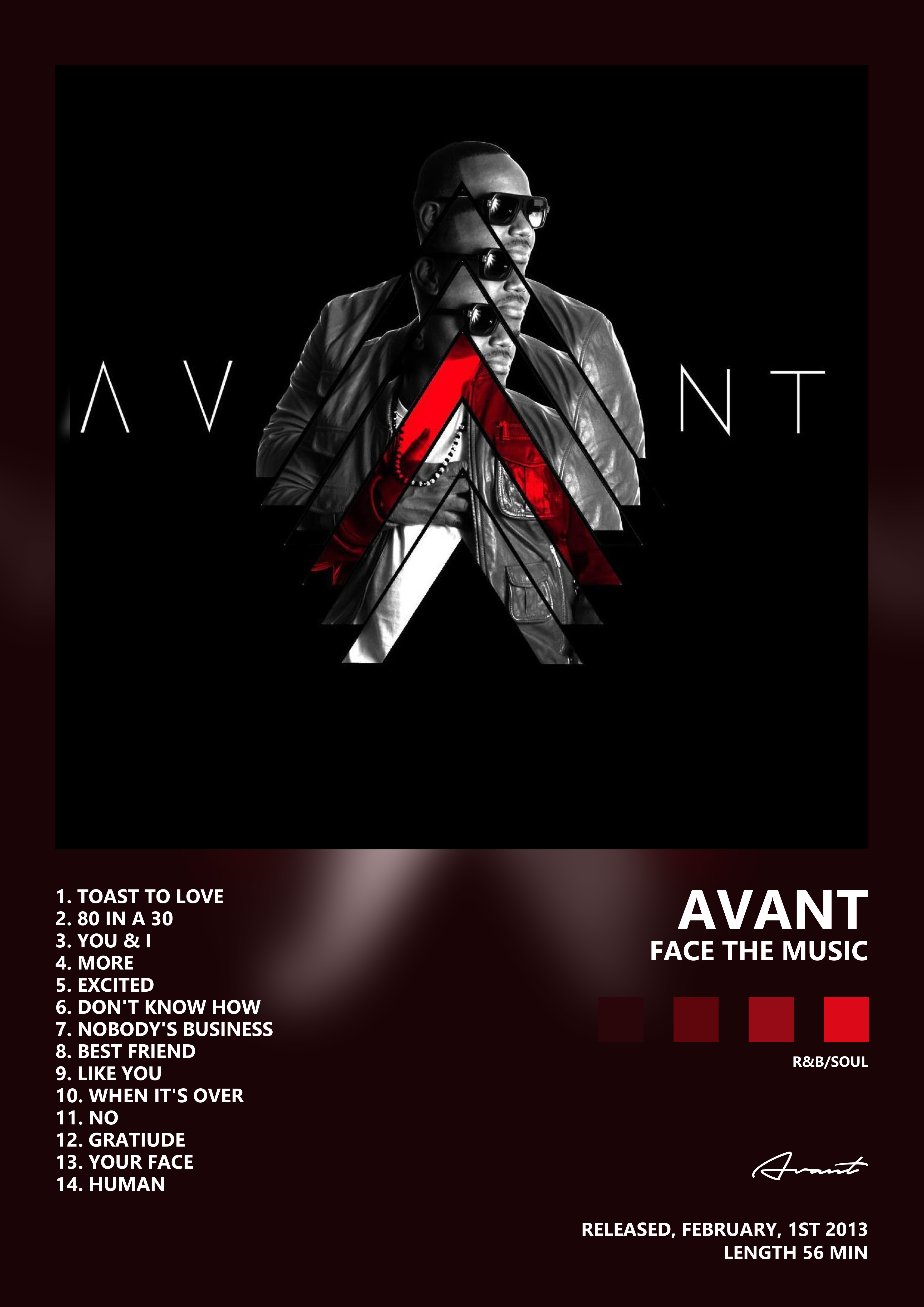 Music poster: Avant - Face the Music