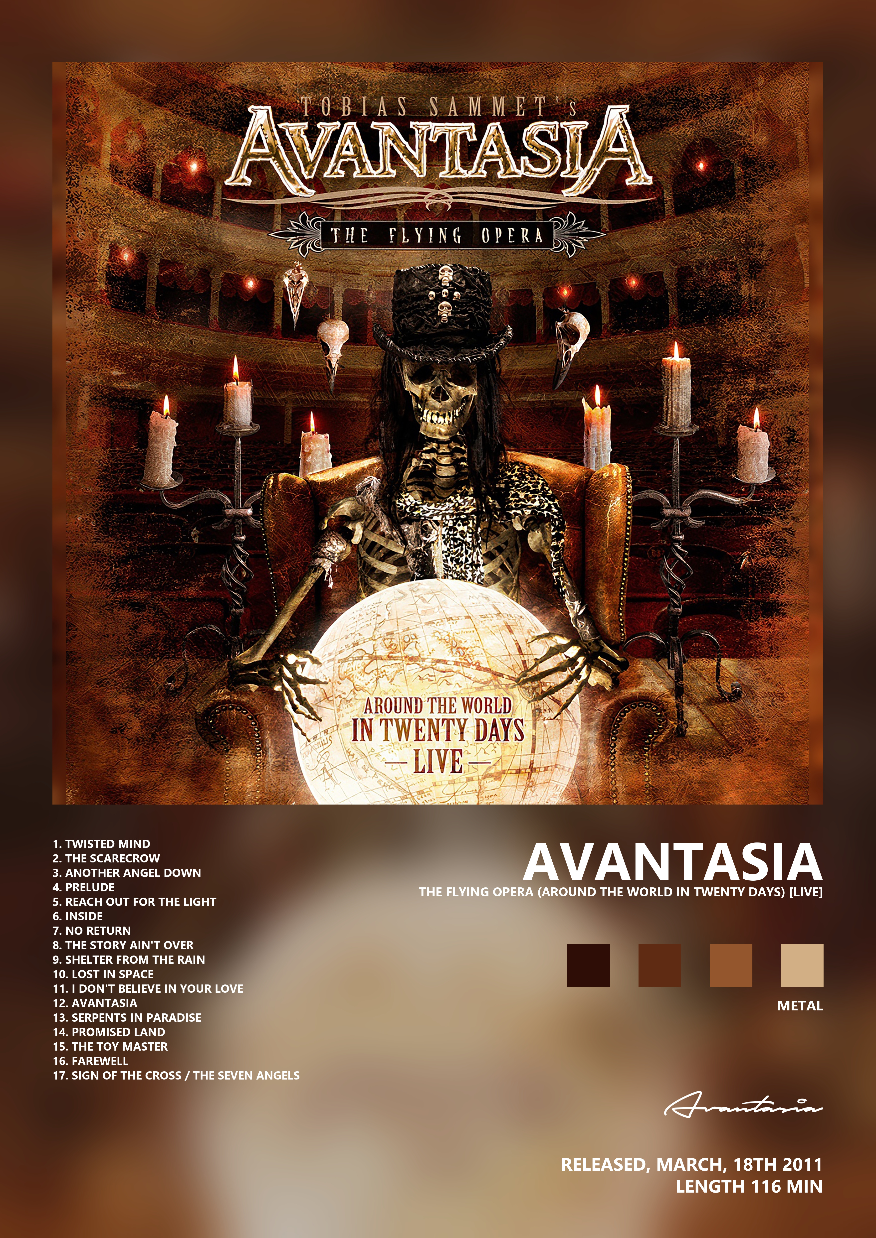 Music poster: Avantasia - The Flying Opera Around The World In Twenty Days Live