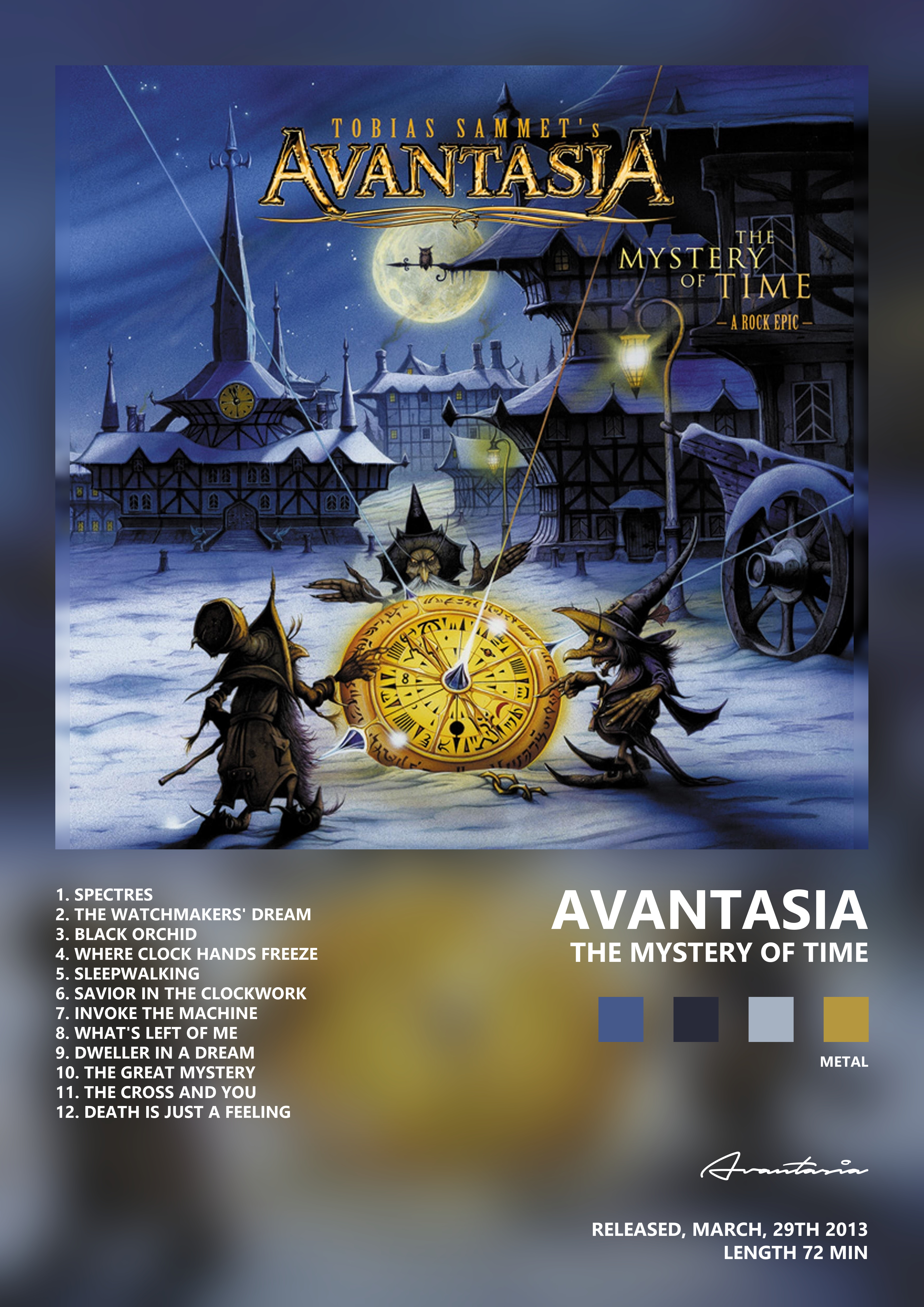 Music poster: Avantasia - The Mystery of Time