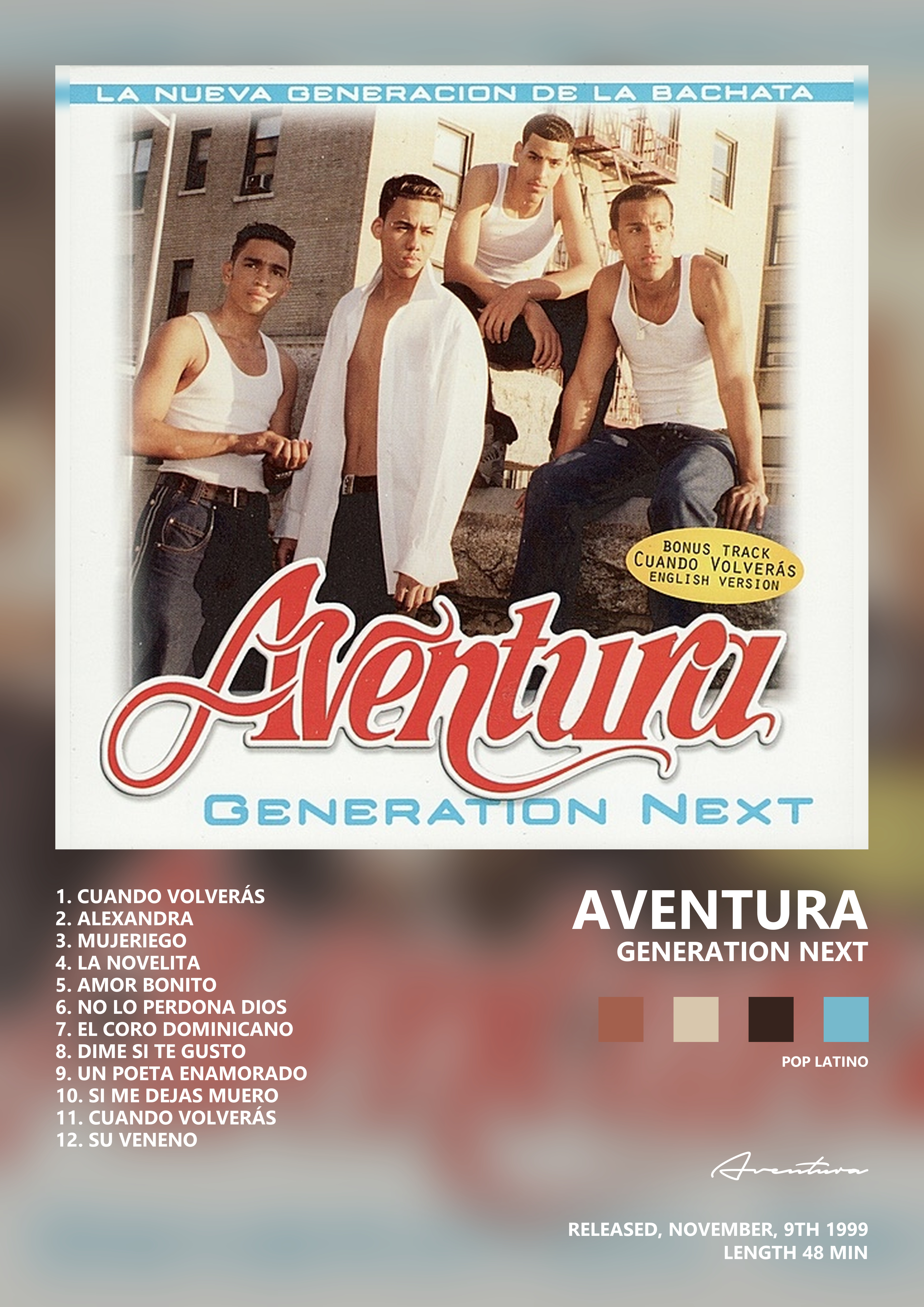 Music poster: Aventura - Generation Next