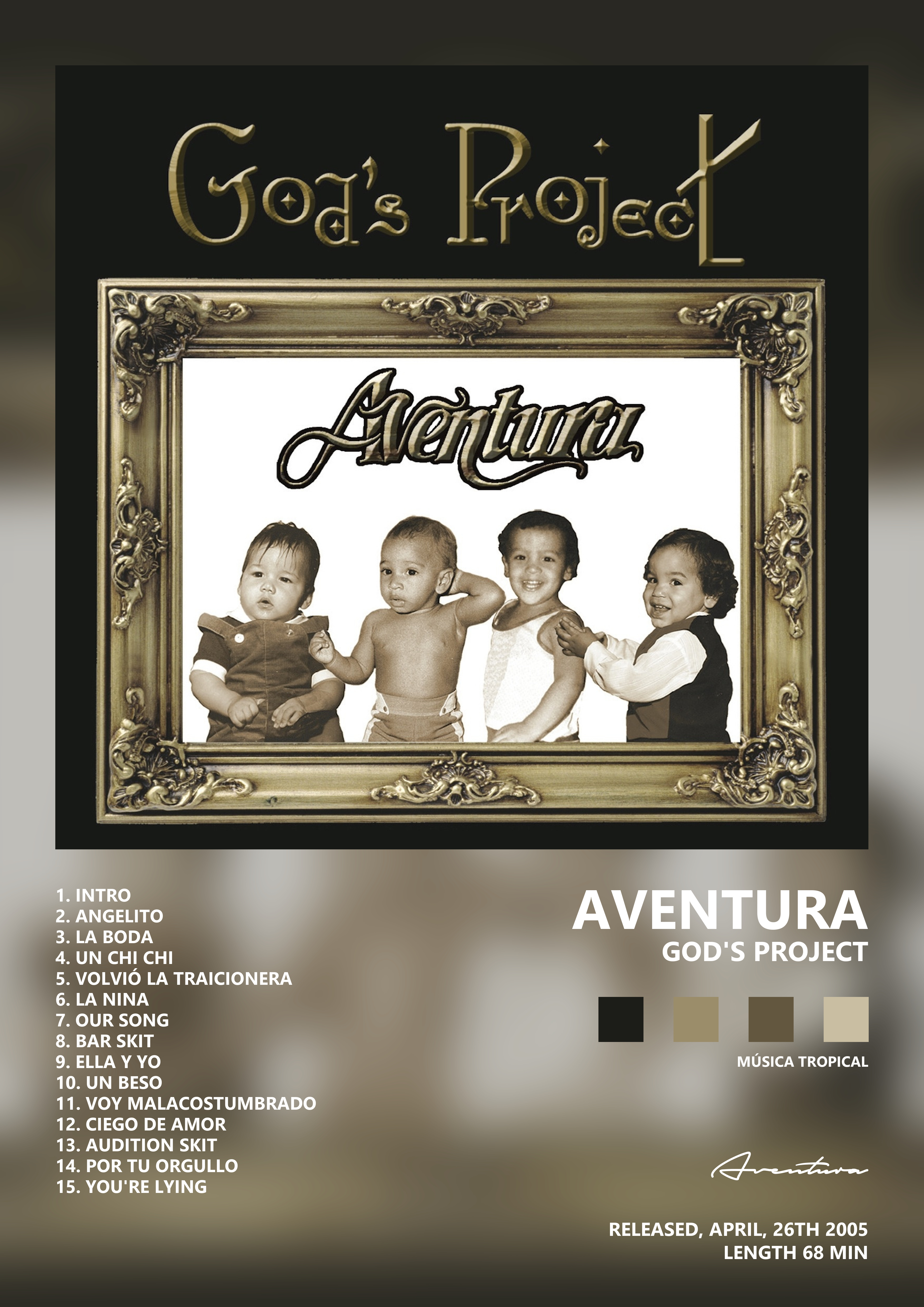 Music poster: Aventura - Gods Project