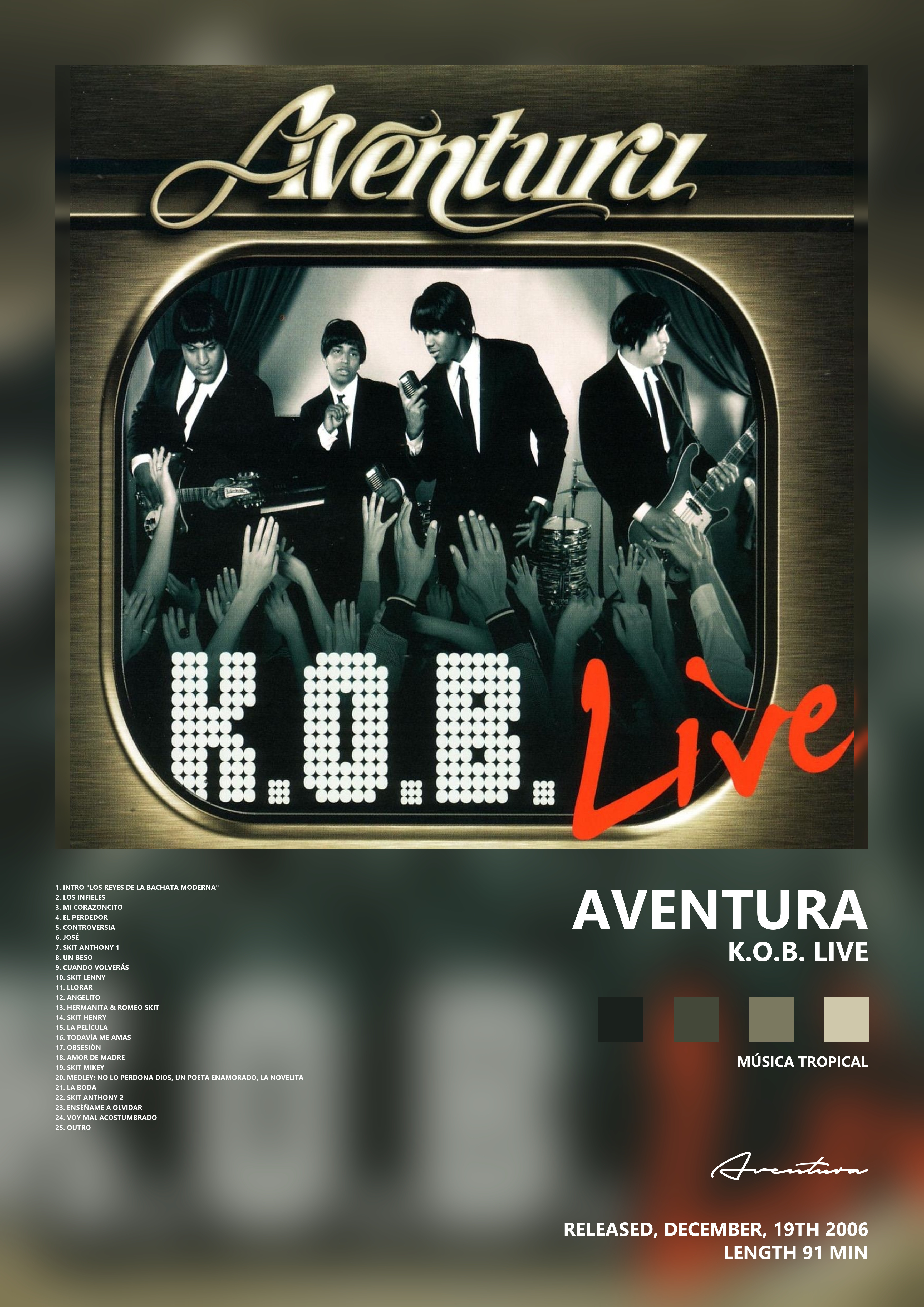 Music poster: Aventura - KOB Live
