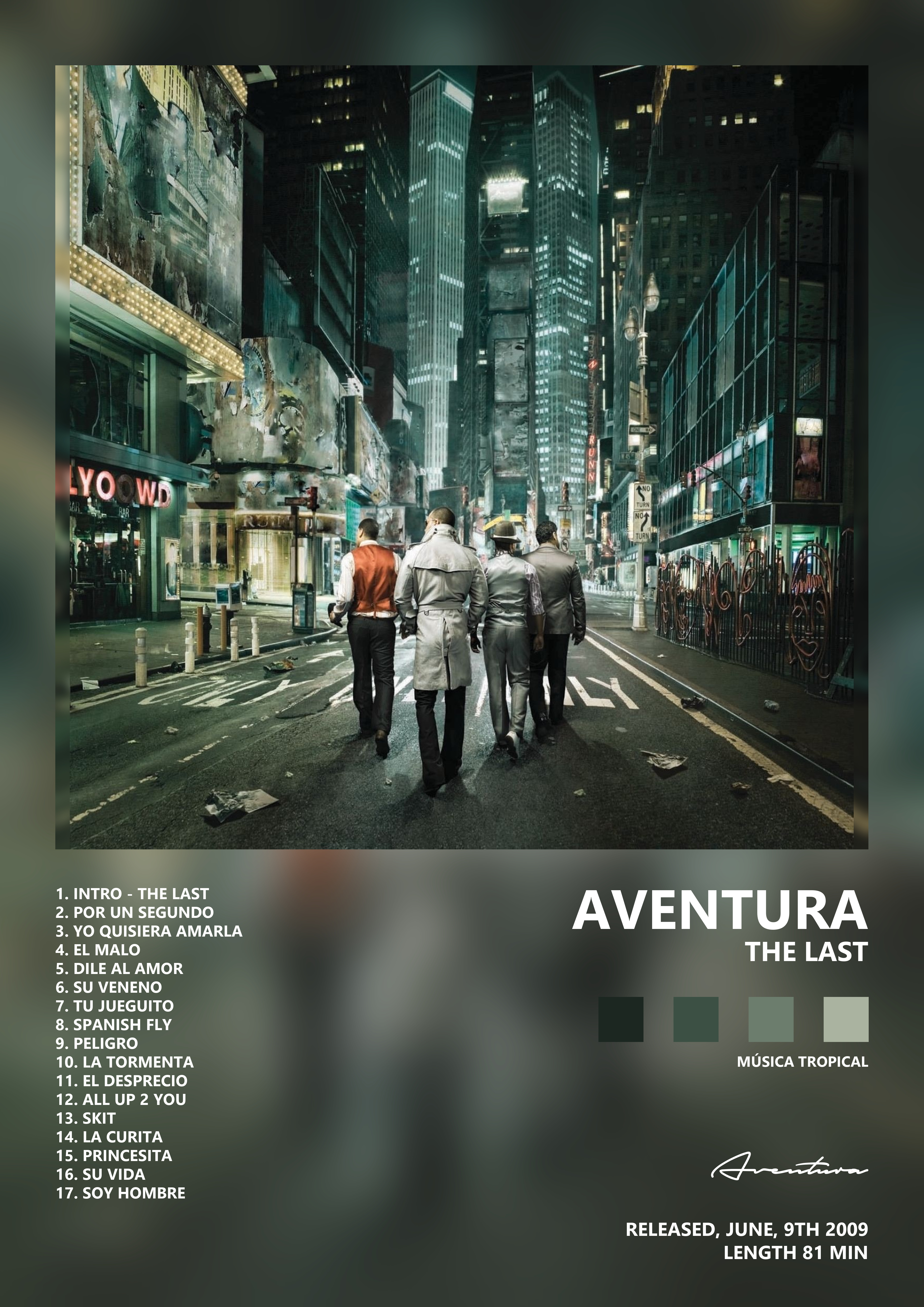 Music poster: Aventura - The Last