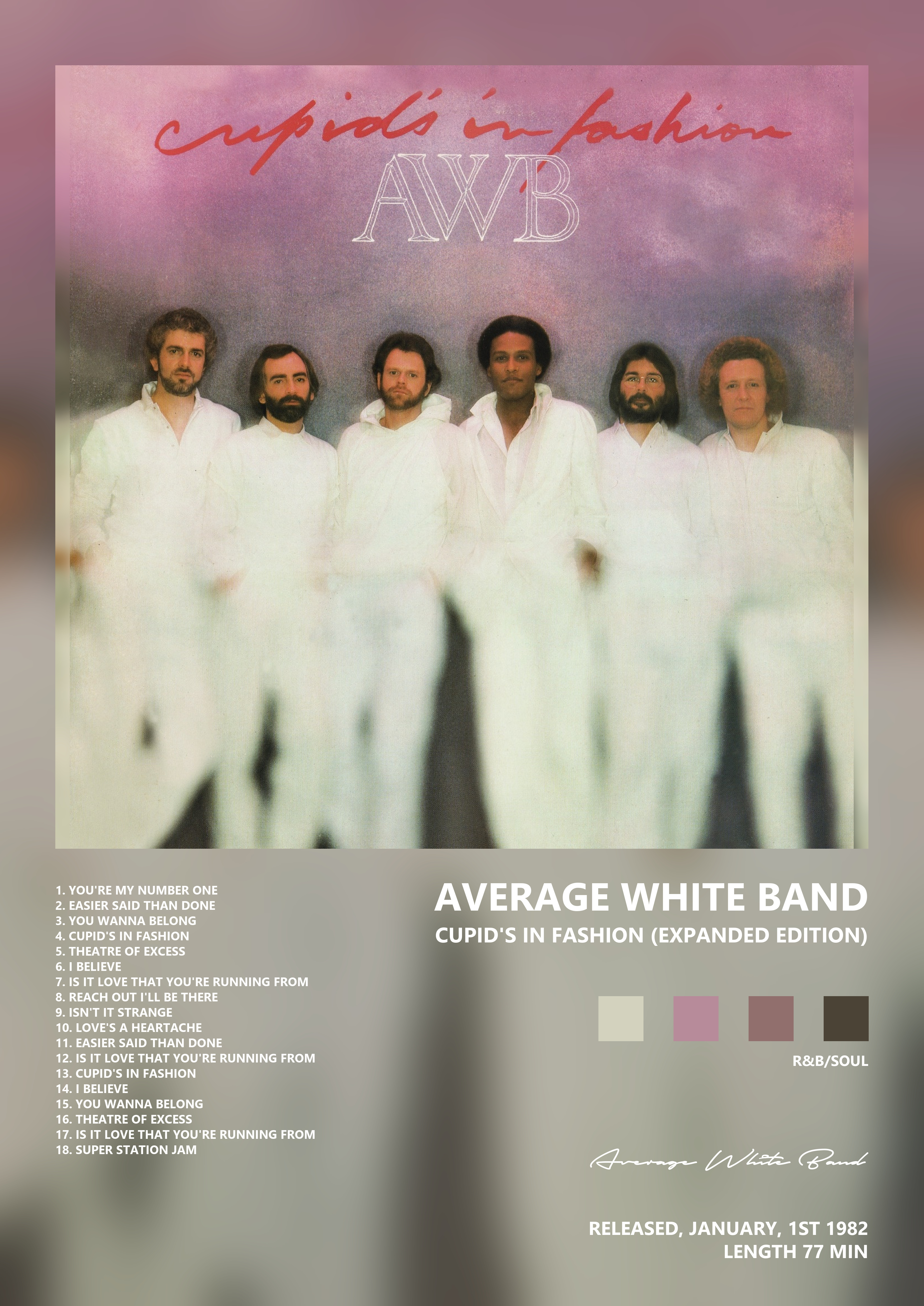 Music poster: Average White Band - Cupids In Fashion Expanded Edition