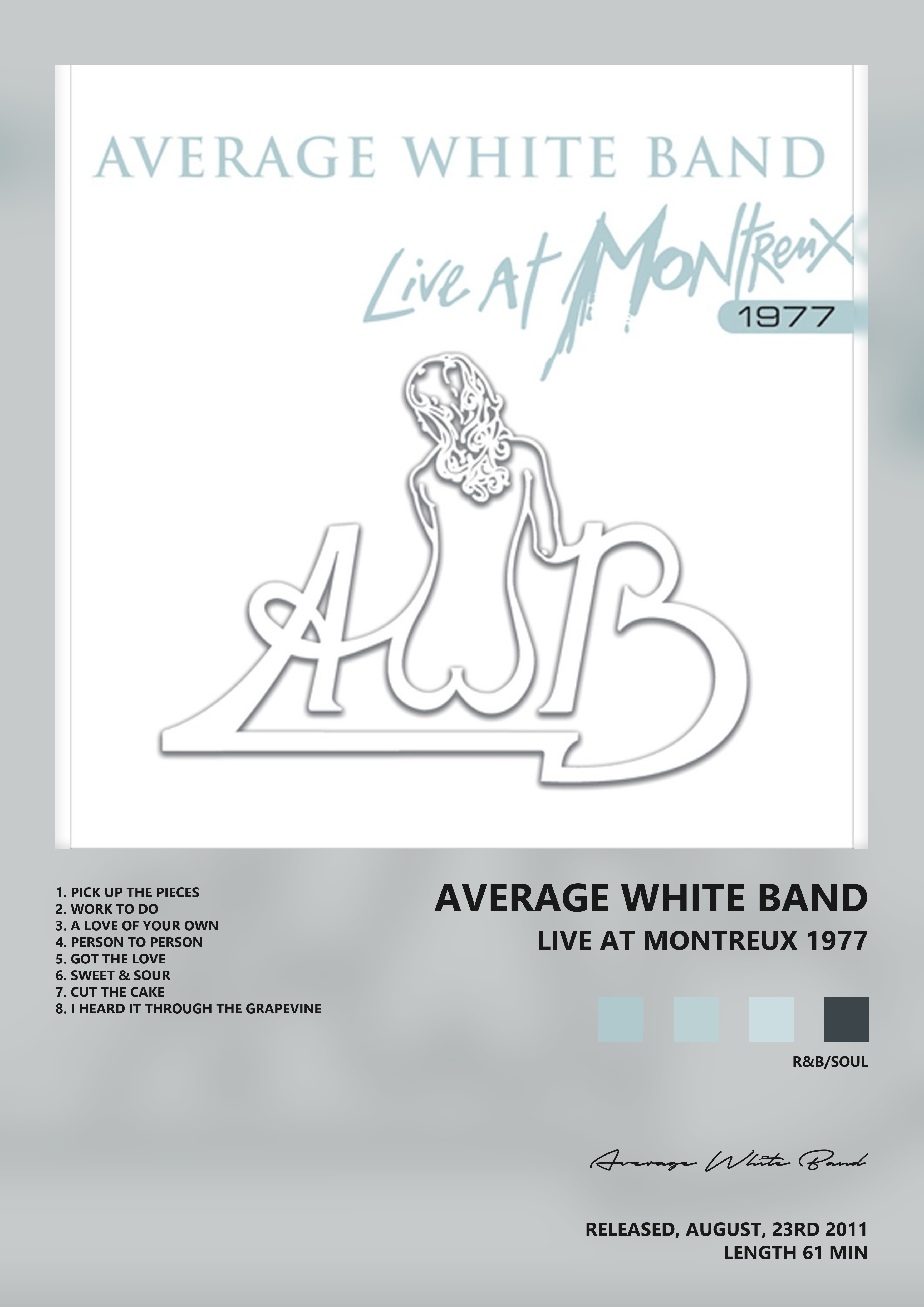 Music poster: Average White Band - Live At Montreux 1977
