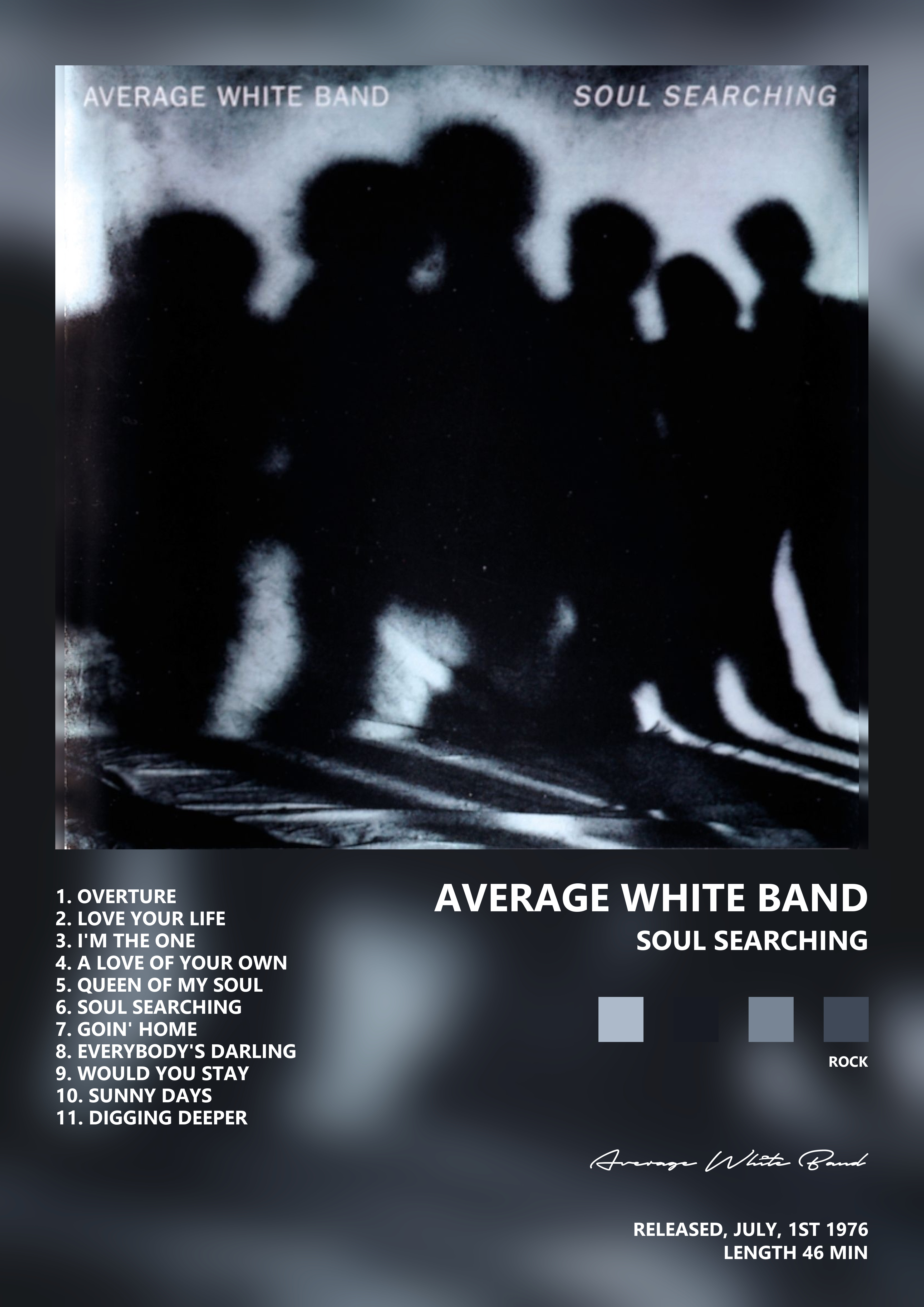 Music poster: Average White Band - Soul Searching