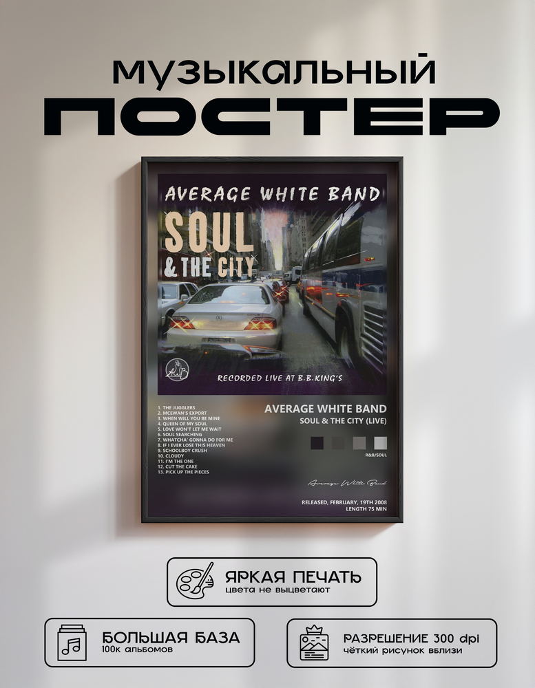 Music poster: Average White Band - Soul the City Live
