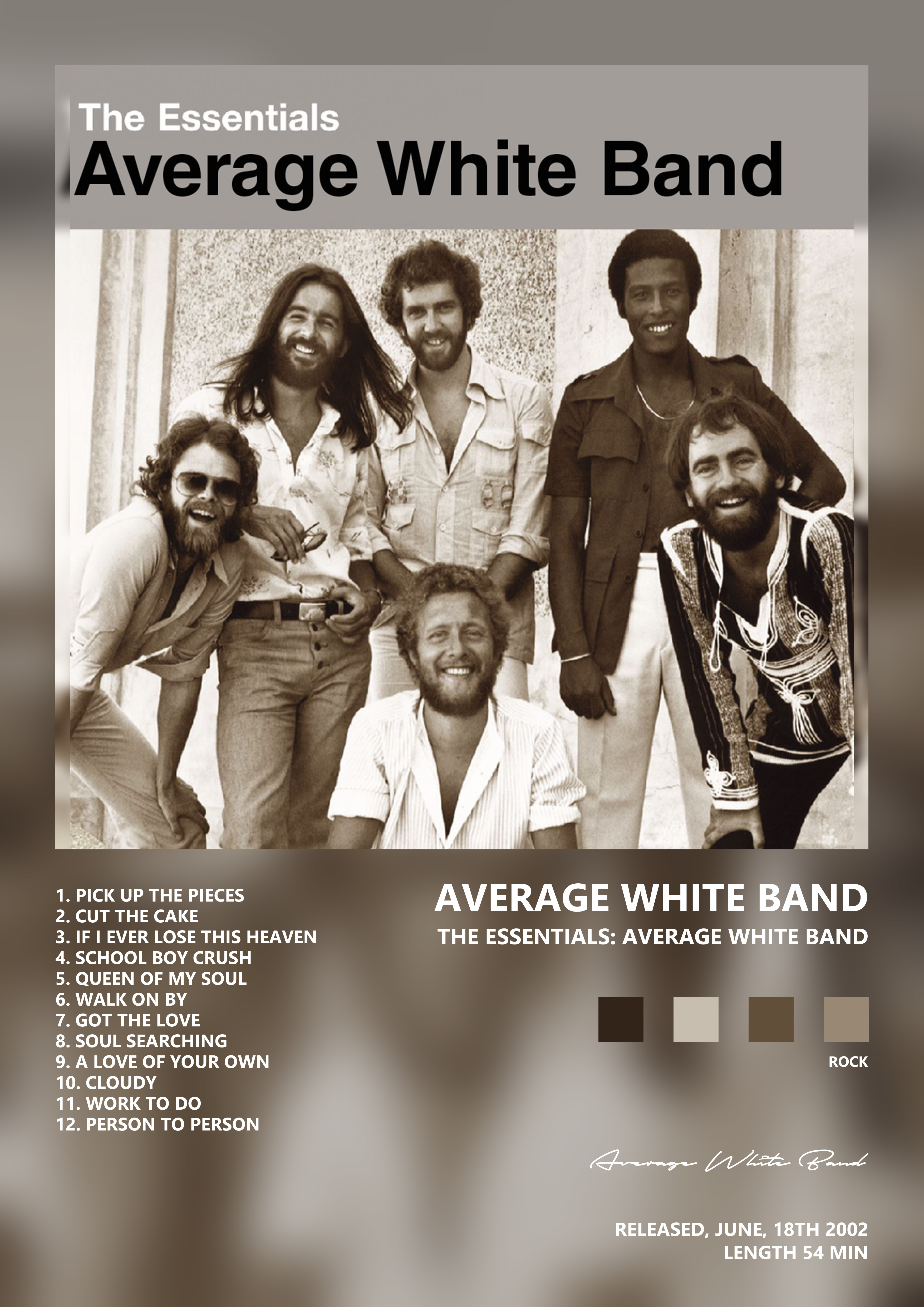 Music poster: Average White Band - The Essentials Average White Band