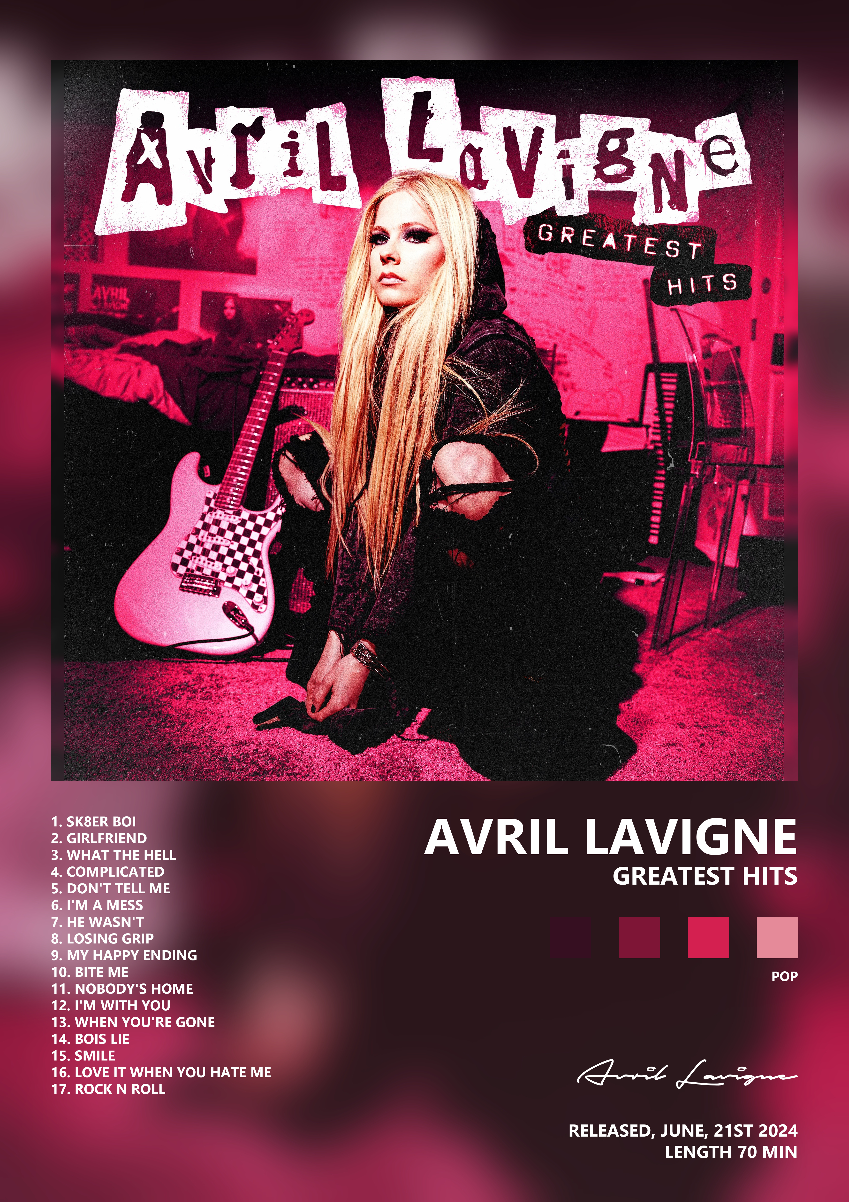 Music poster: Avril Lavigne - Greatest Hits