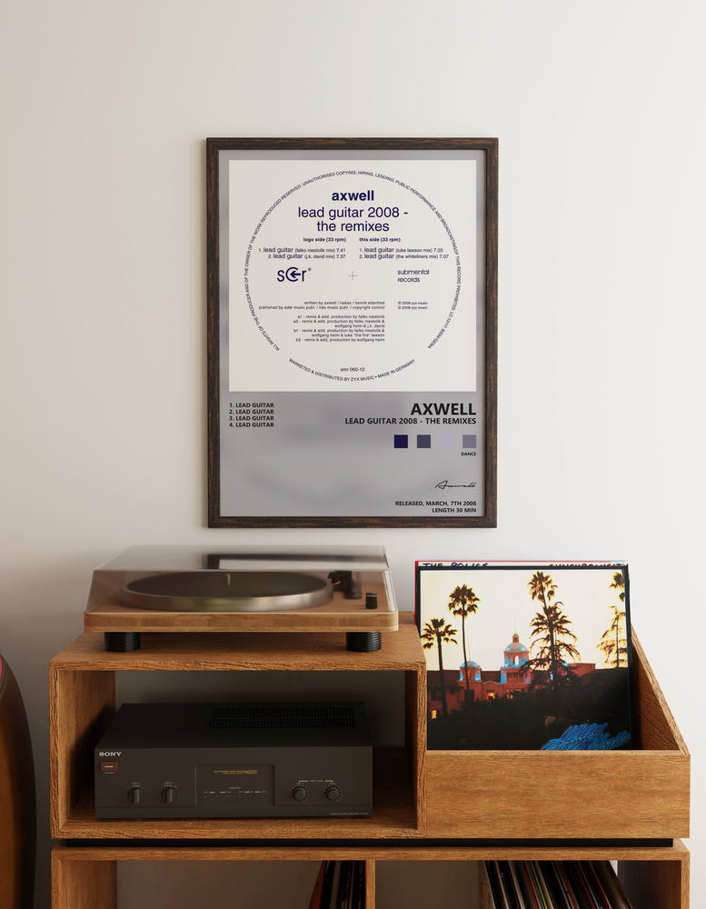Music poster: Axwell - Lead Guitar 2008 - the Remixes