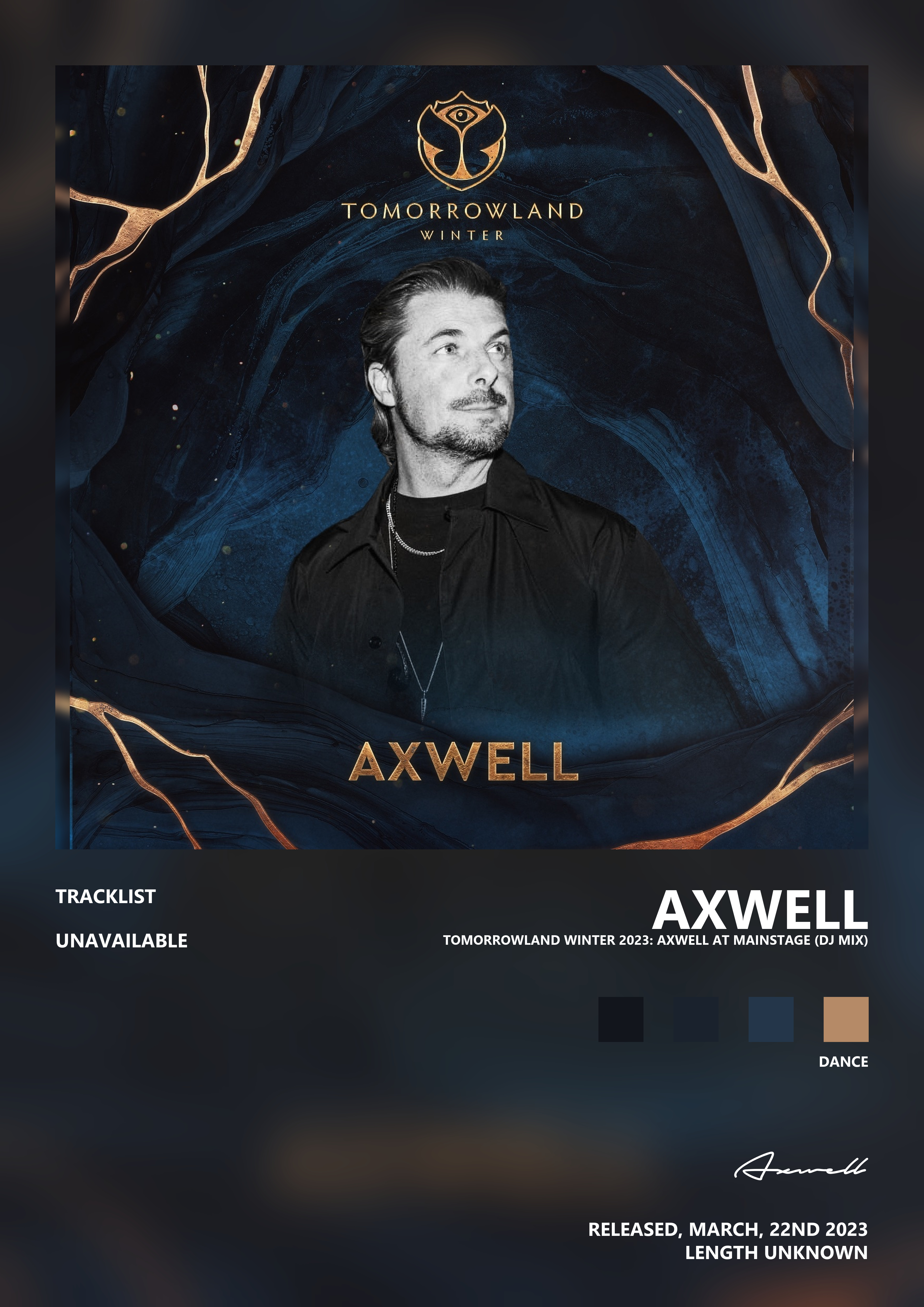 Music poster: Axwell - Tomorrowland Winter 2023 Axwell at Mainstage DJ Mix