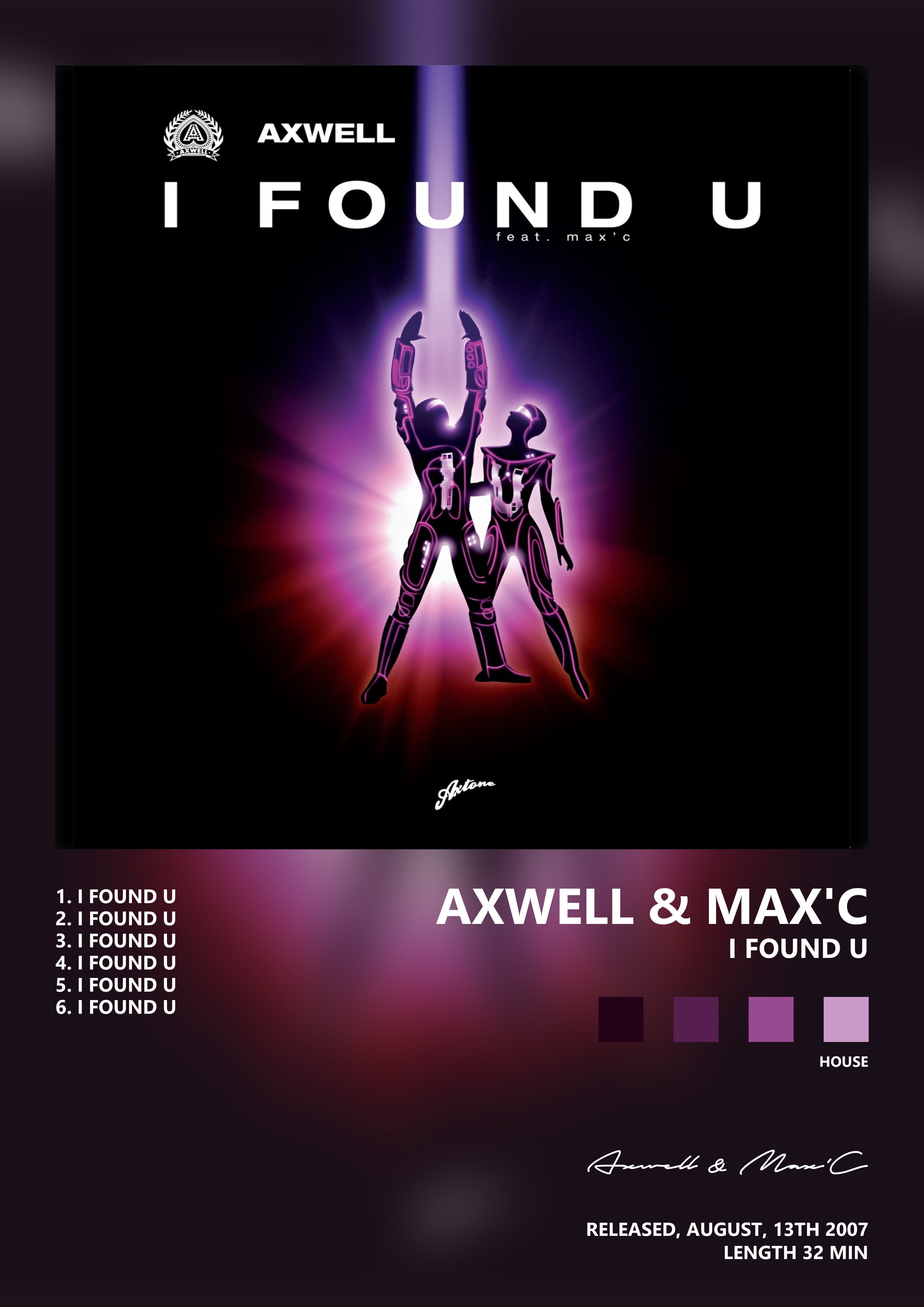Music poster: Axwell MaxC - I Found U