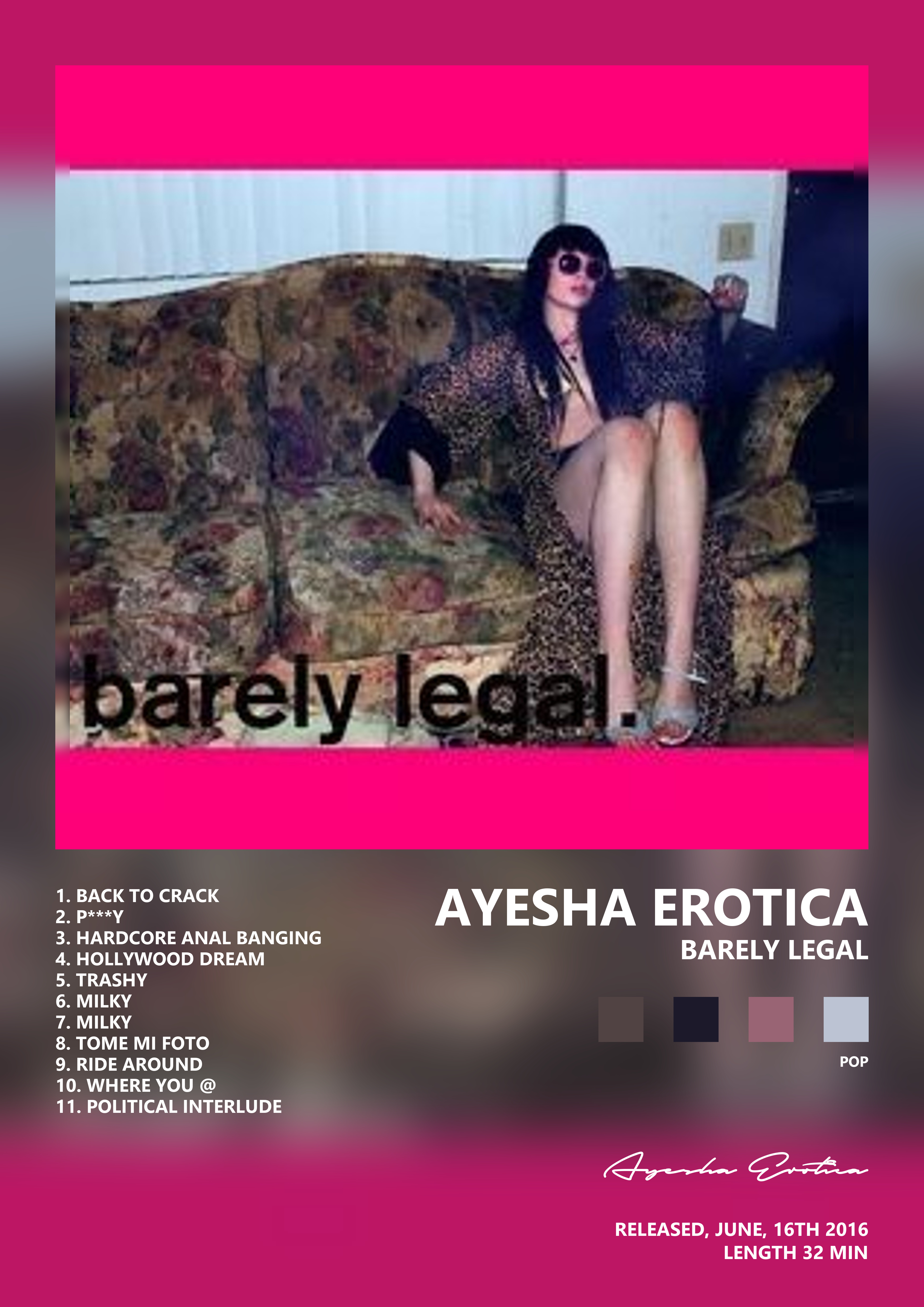 Music poster: Ayesha Erotica - Barely Legal