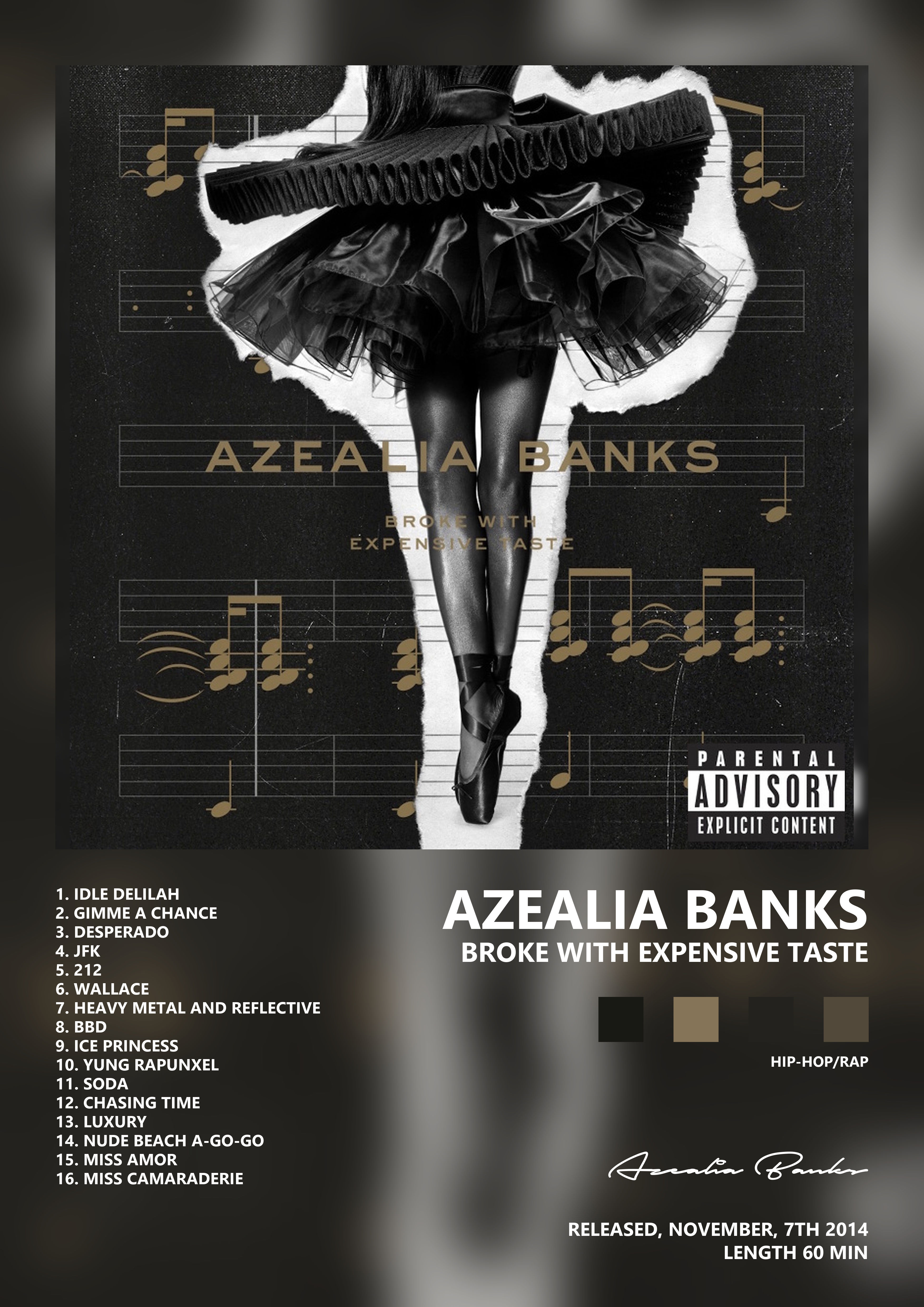 Music poster: Azealia Banks - Broke with Expensive Taste