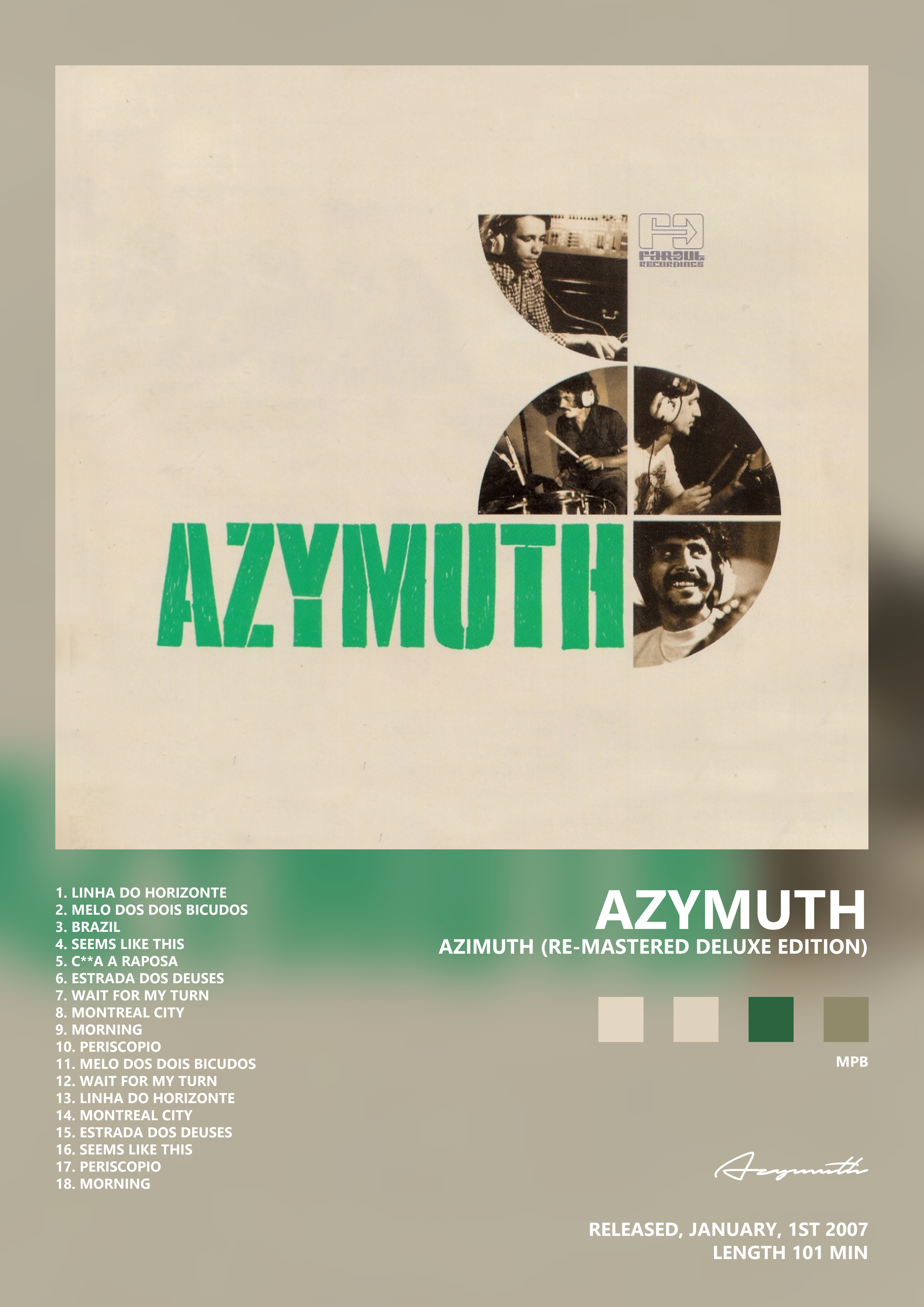 Music poster: Azymuth - Azimuth Re-Mastered Deluxe Edition