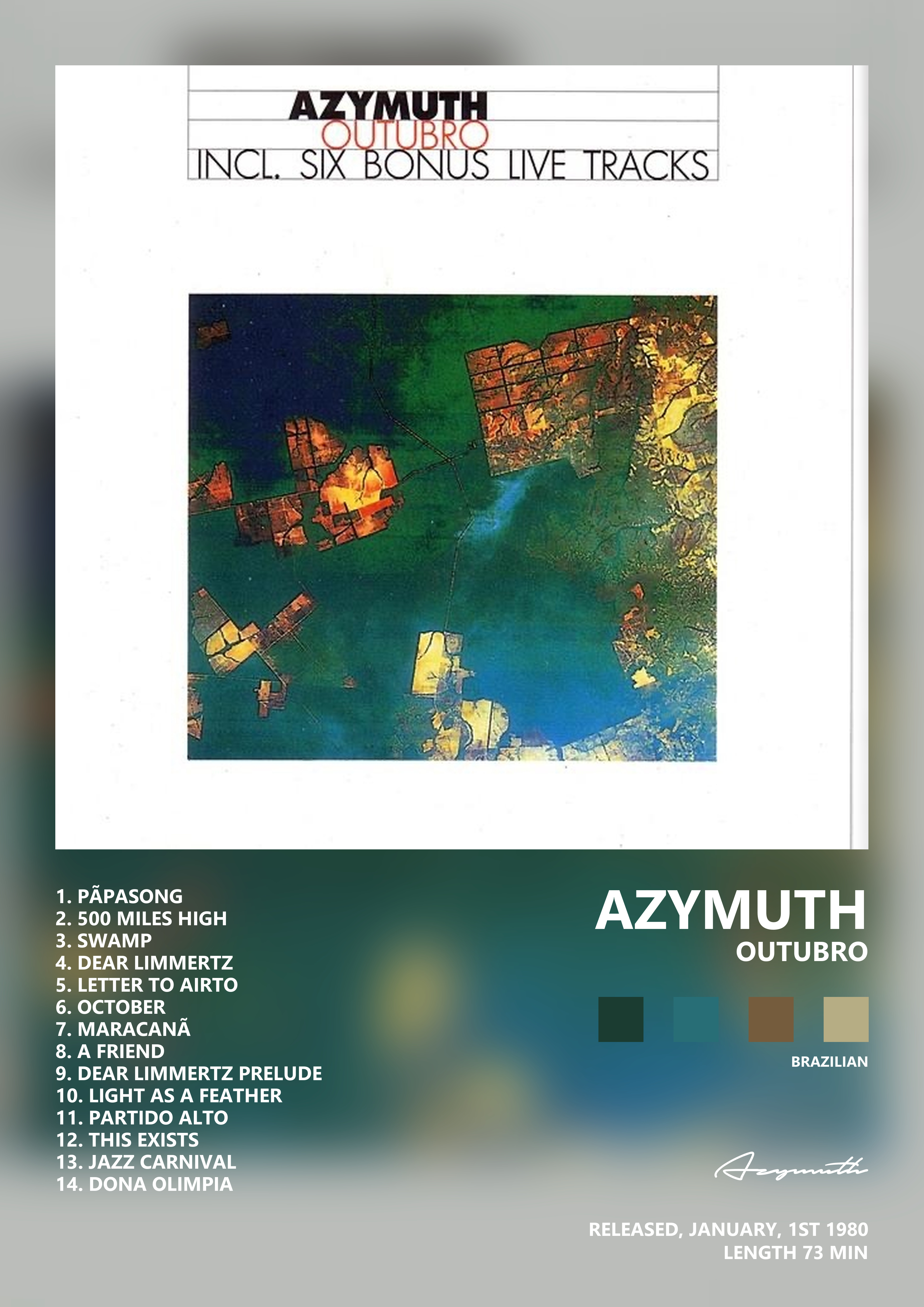 Music poster: Azymuth - Outubro