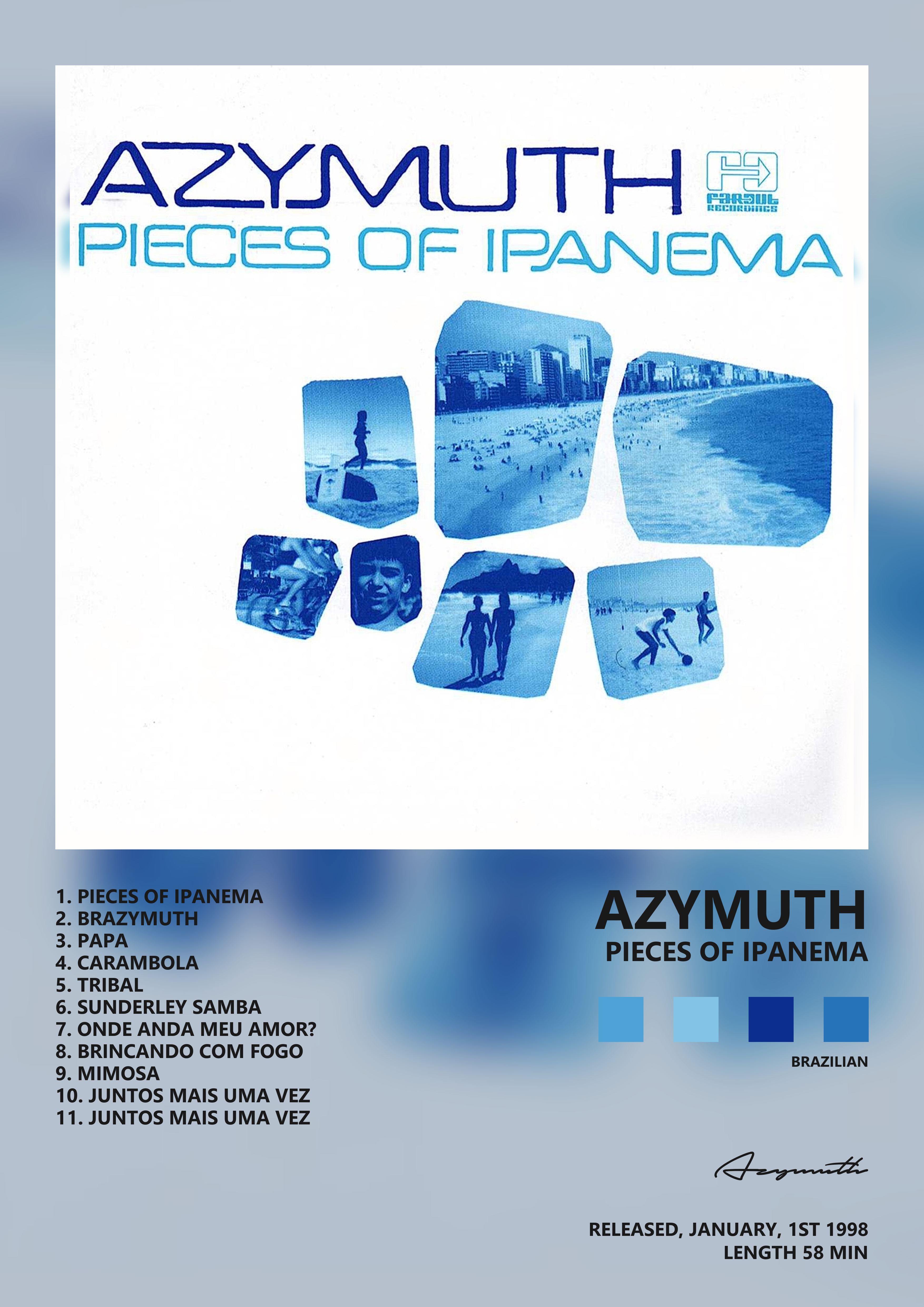 Music poster: Azymuth - Pieces of Ipanema