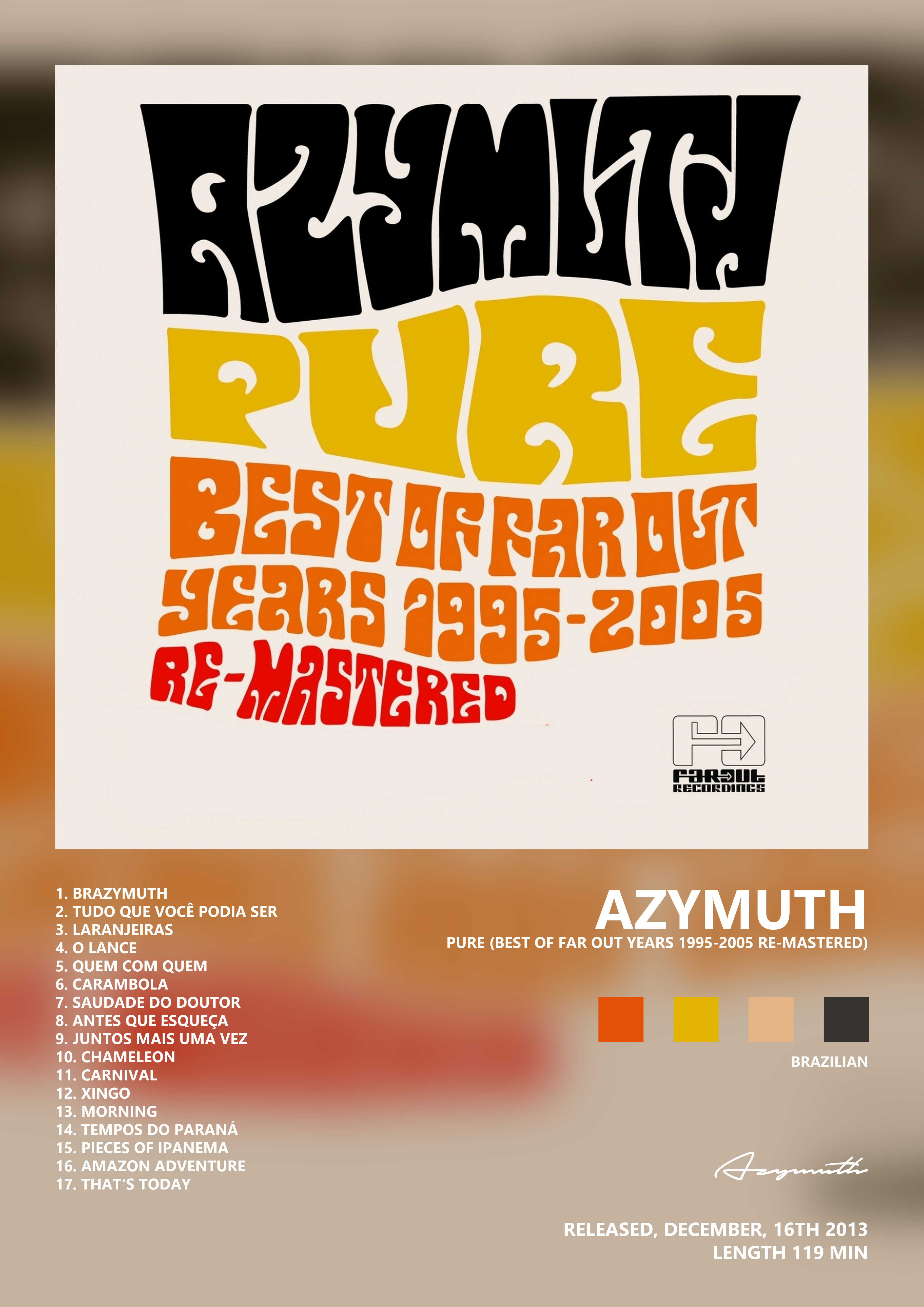 Music poster: Azymuth - Pure Best of Far Out Years 1995-2005 Re-Mastered
