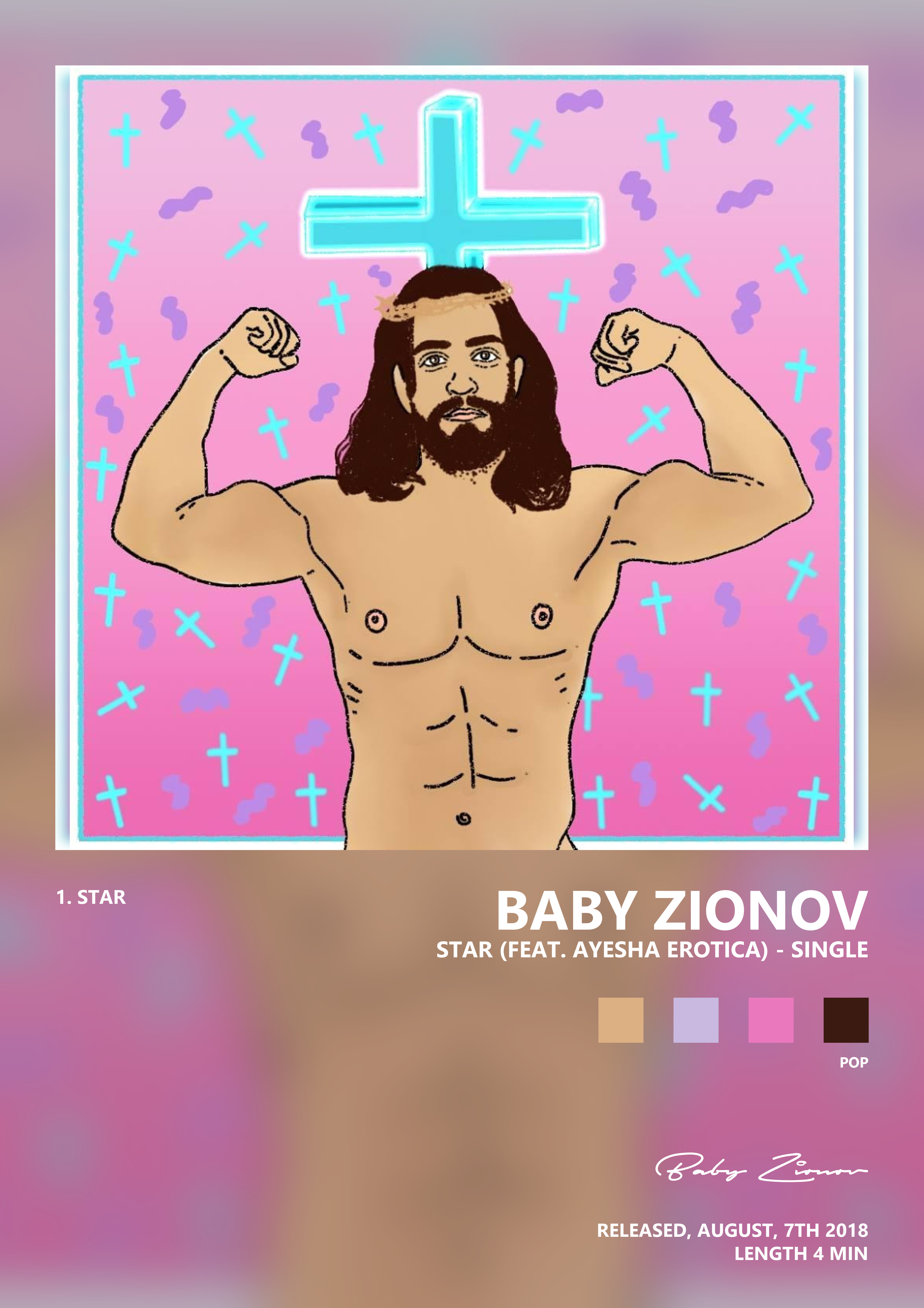 Music poster: Baby Zionov - Star feat Ayesha Erotica - Single